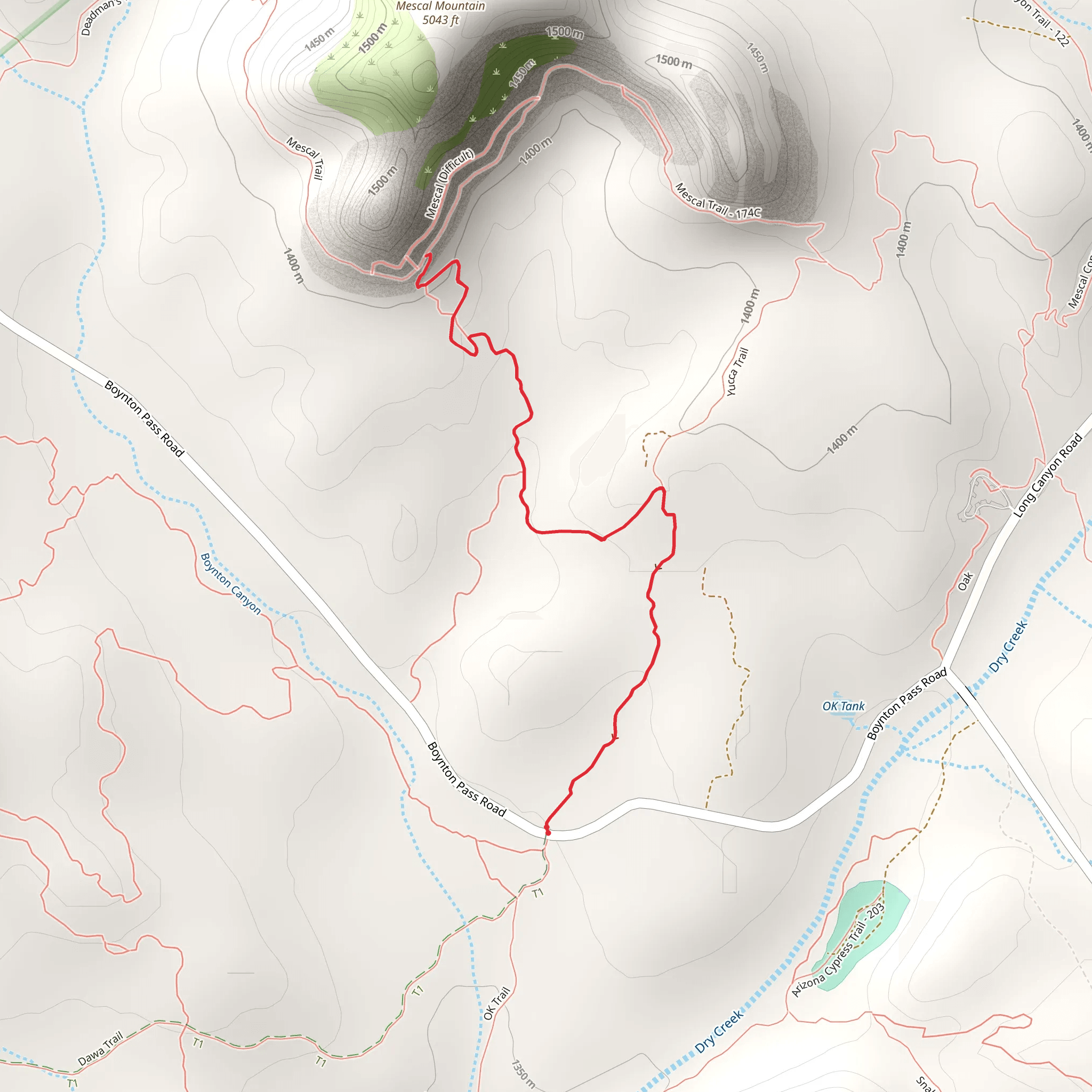 Canyon of Fools Trail mobile static map