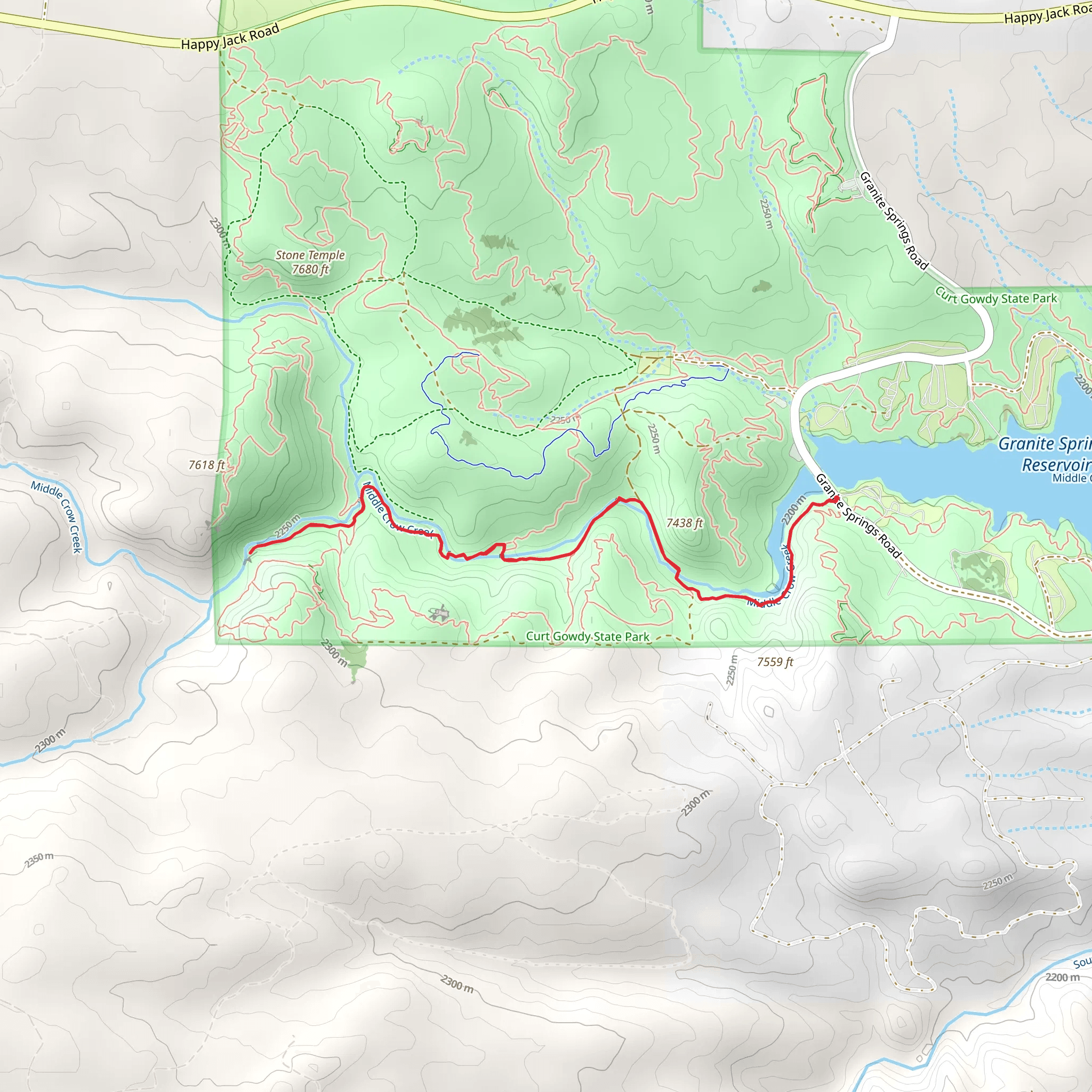 Crow Creek mobile static map
