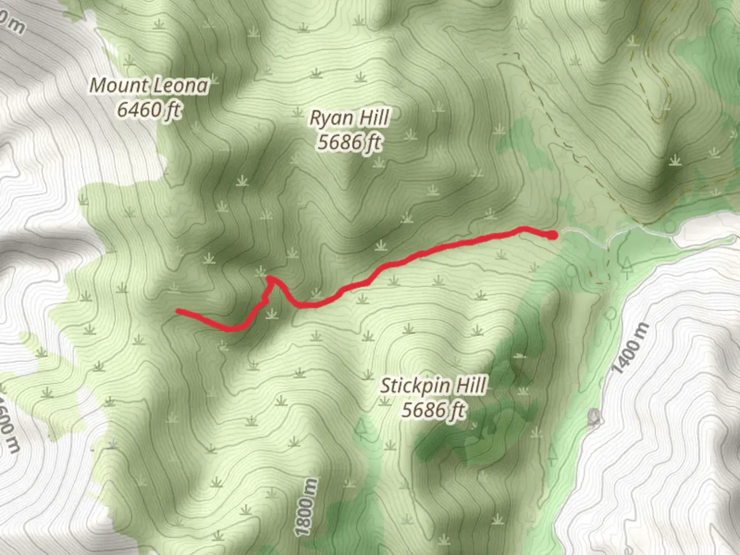 An image depicting the trail Stickpin Trail and its surrounding area.