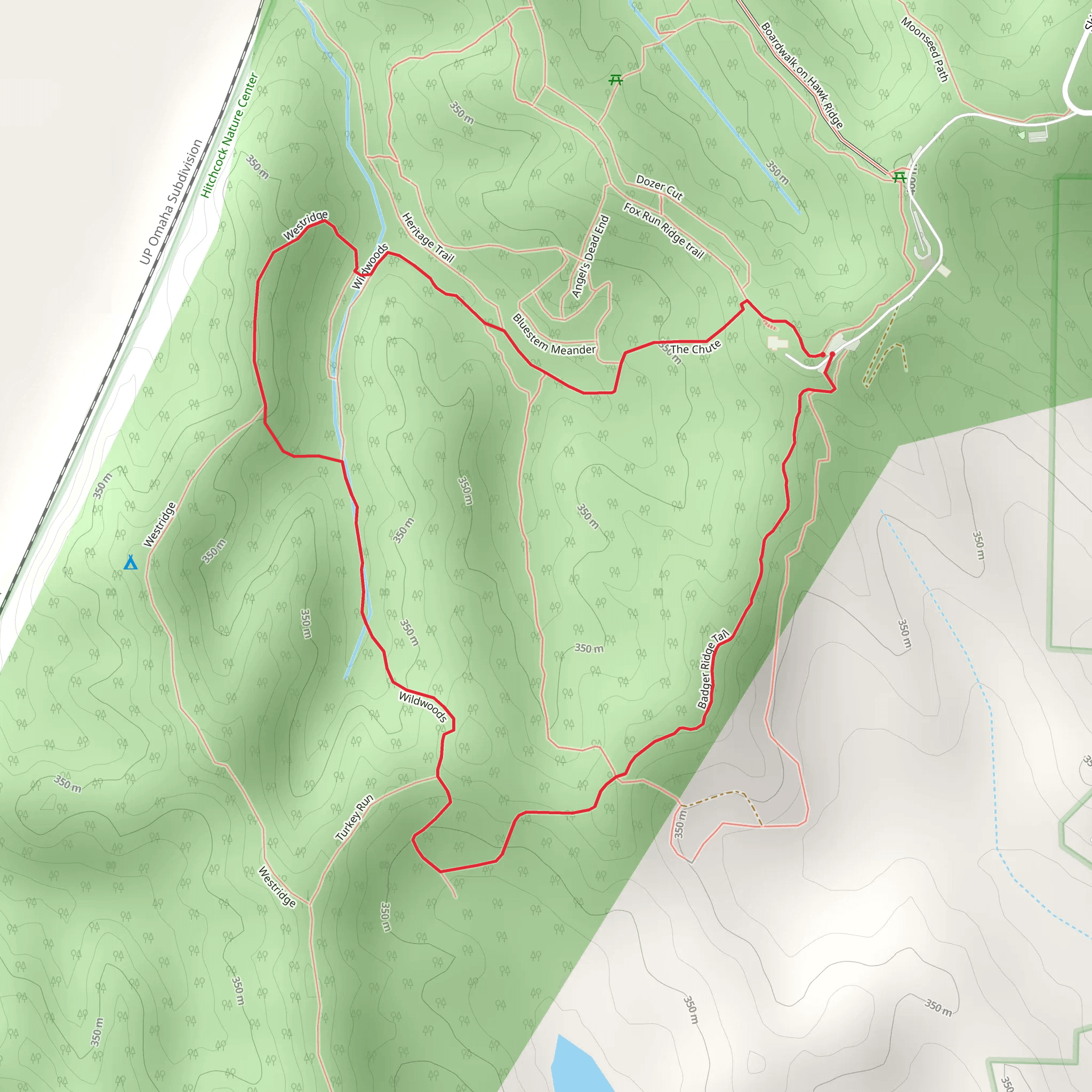 Badger Ridge Tail and Heritage Trail Loop mobile static map