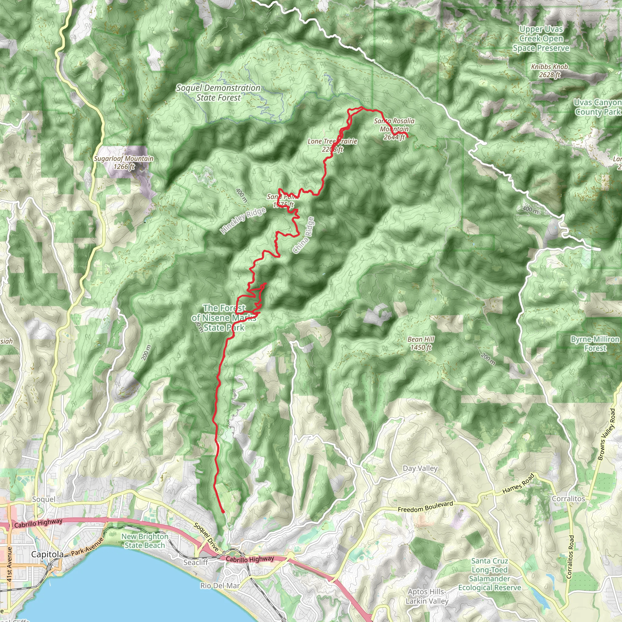 Sand Point Overlook and Lone Tree Prairie mobile static map