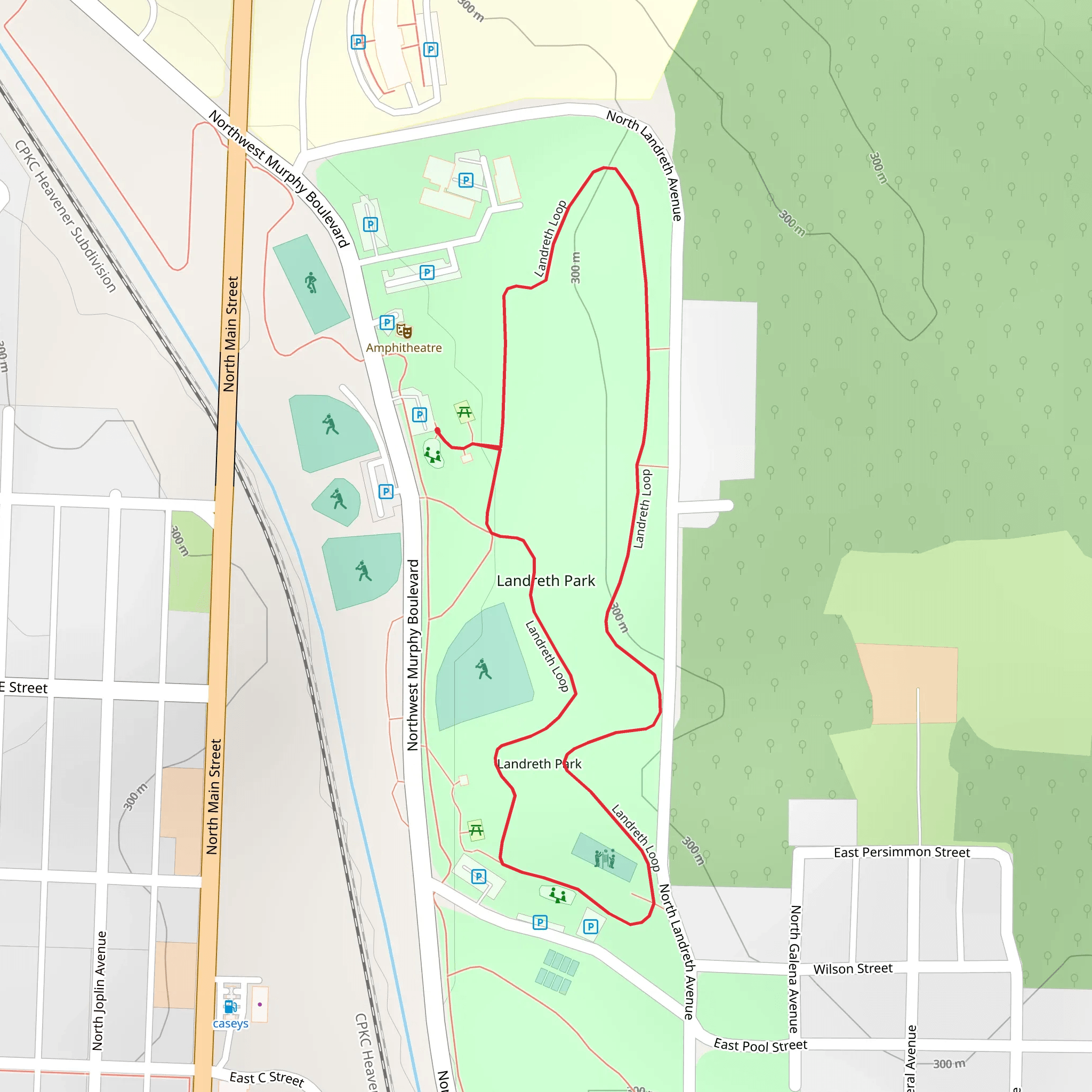 Landreth Park Loop mobile static map
