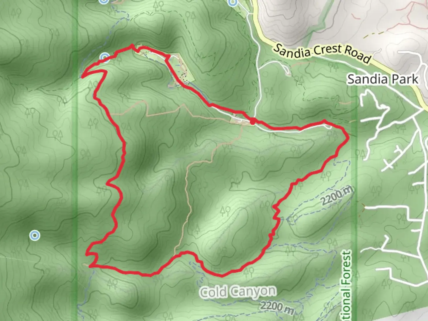 An image depicting the trail Armijo and Faulty Loop Trail and its surrounding area.