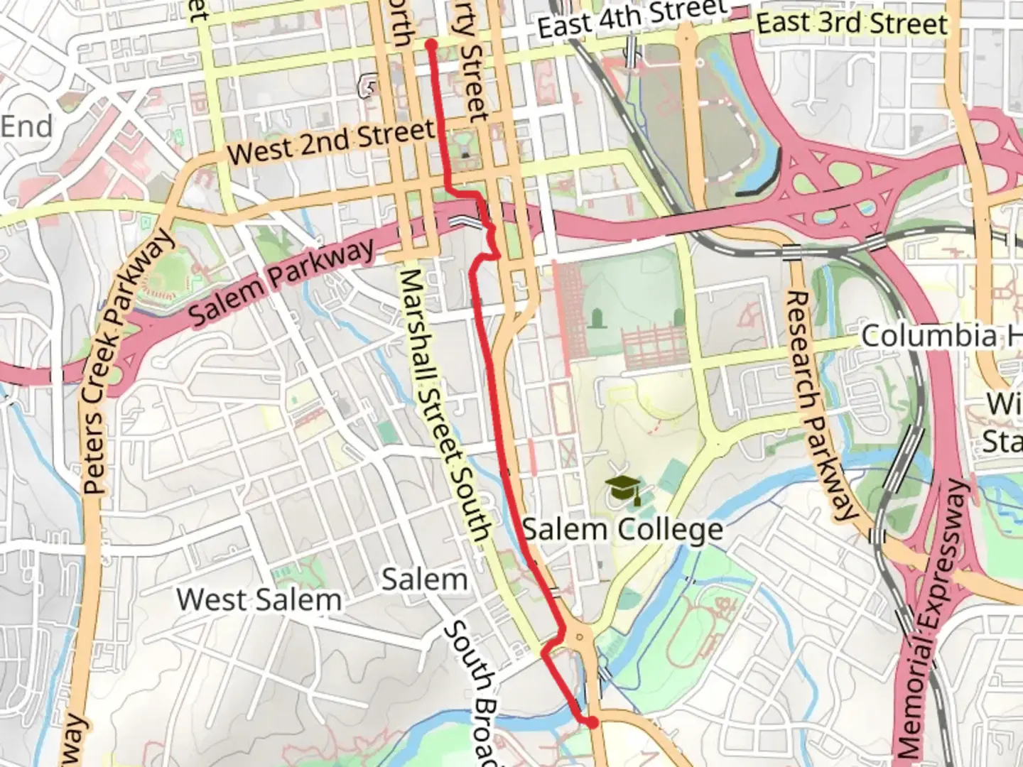 An image depicting the trail Strollway and its surrounding area.