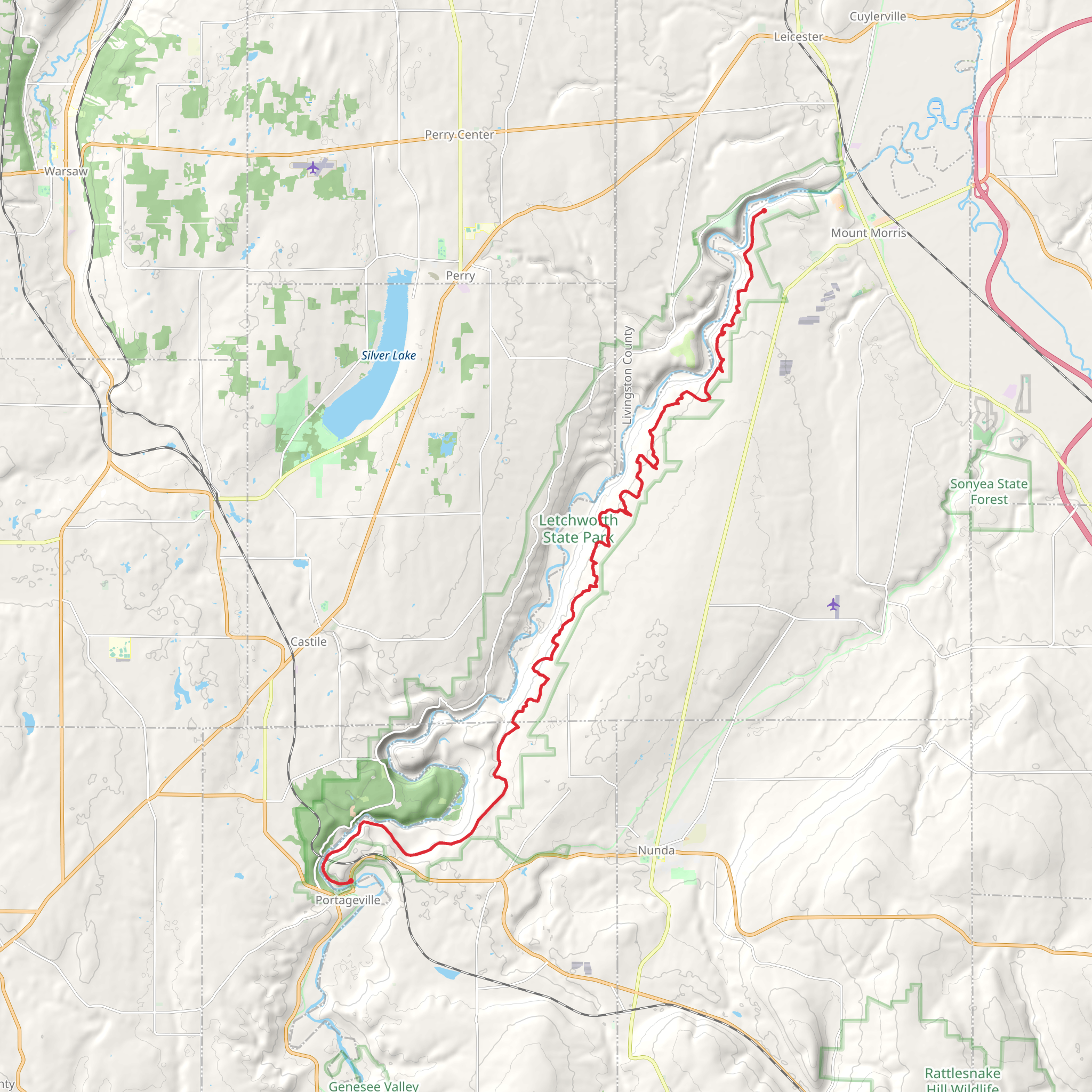 Letchworth Trail mobile static map