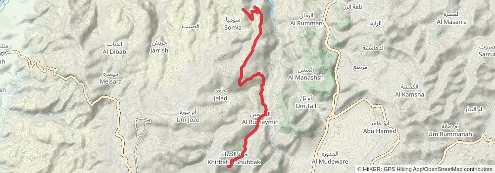 Jordan Trail stage 8 Map