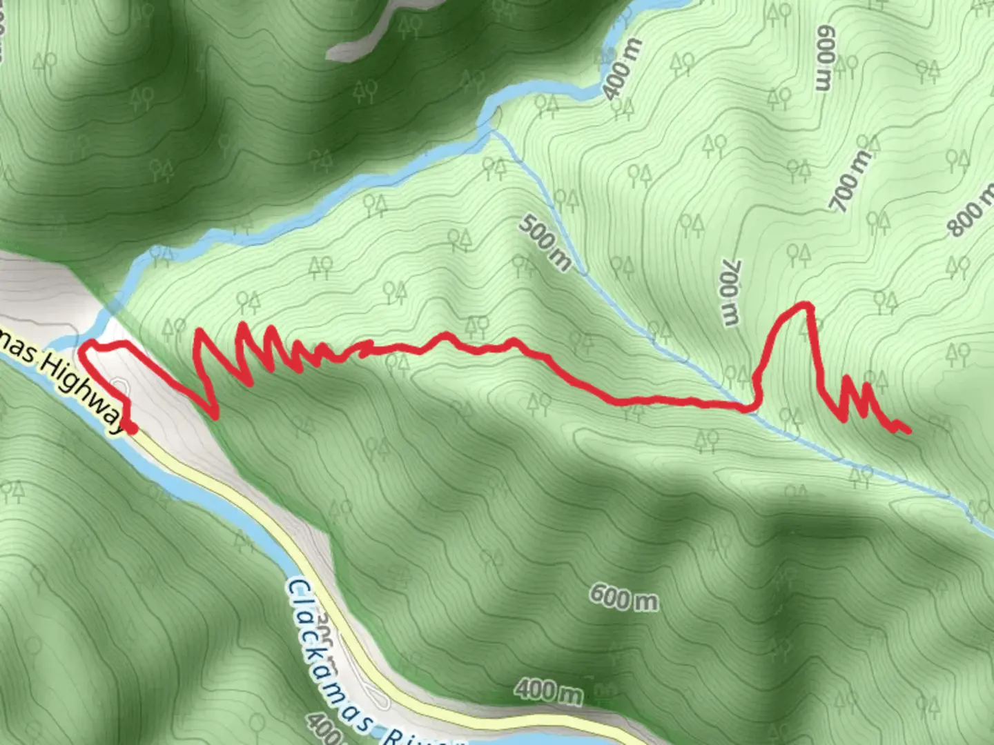 An image depicting the trail Grouse Creek via Dry Ridge Trail and its surrounding area.