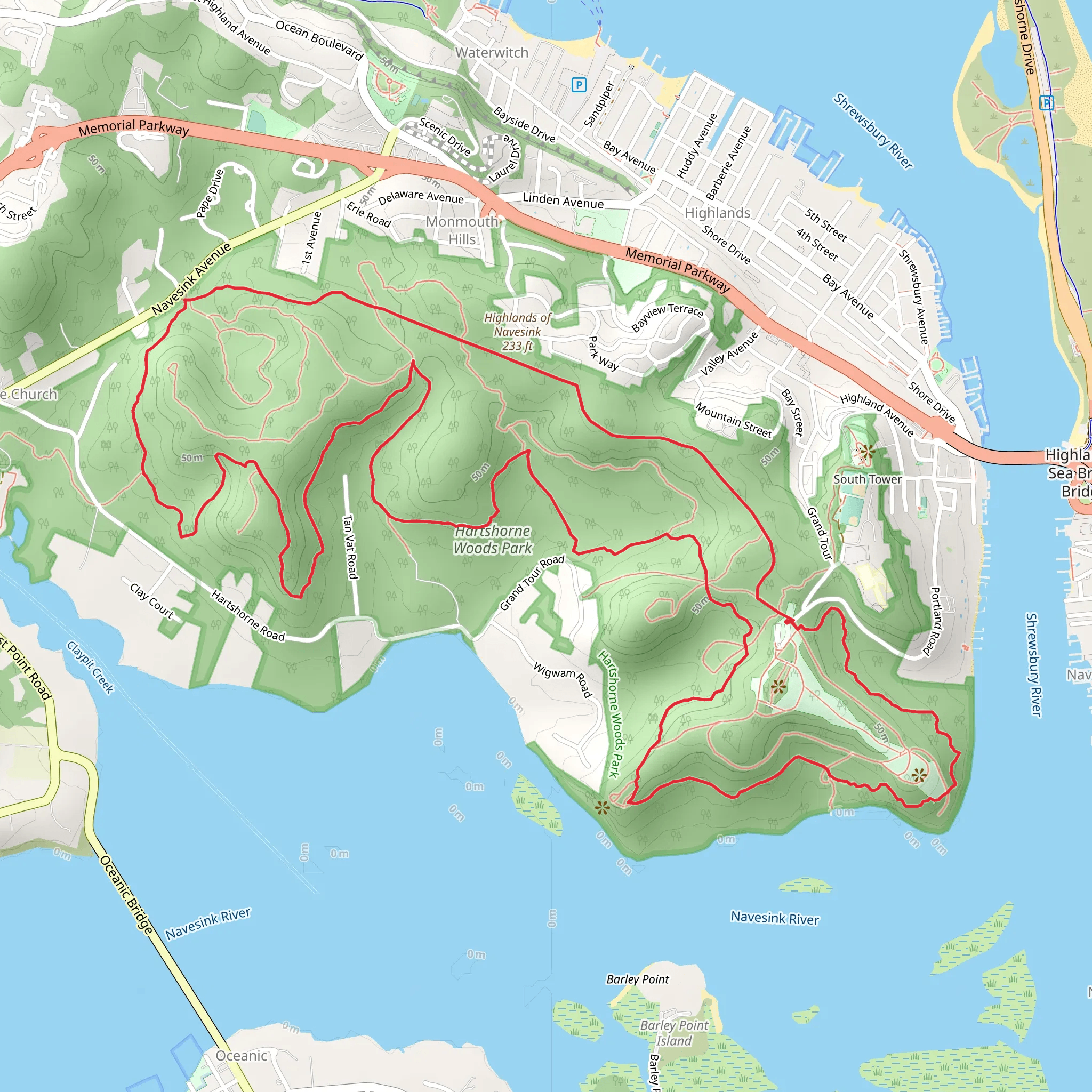 Lower and Upper Rocky Point, Laurel Ridge and Cuesta Ridge Loop mobile static map