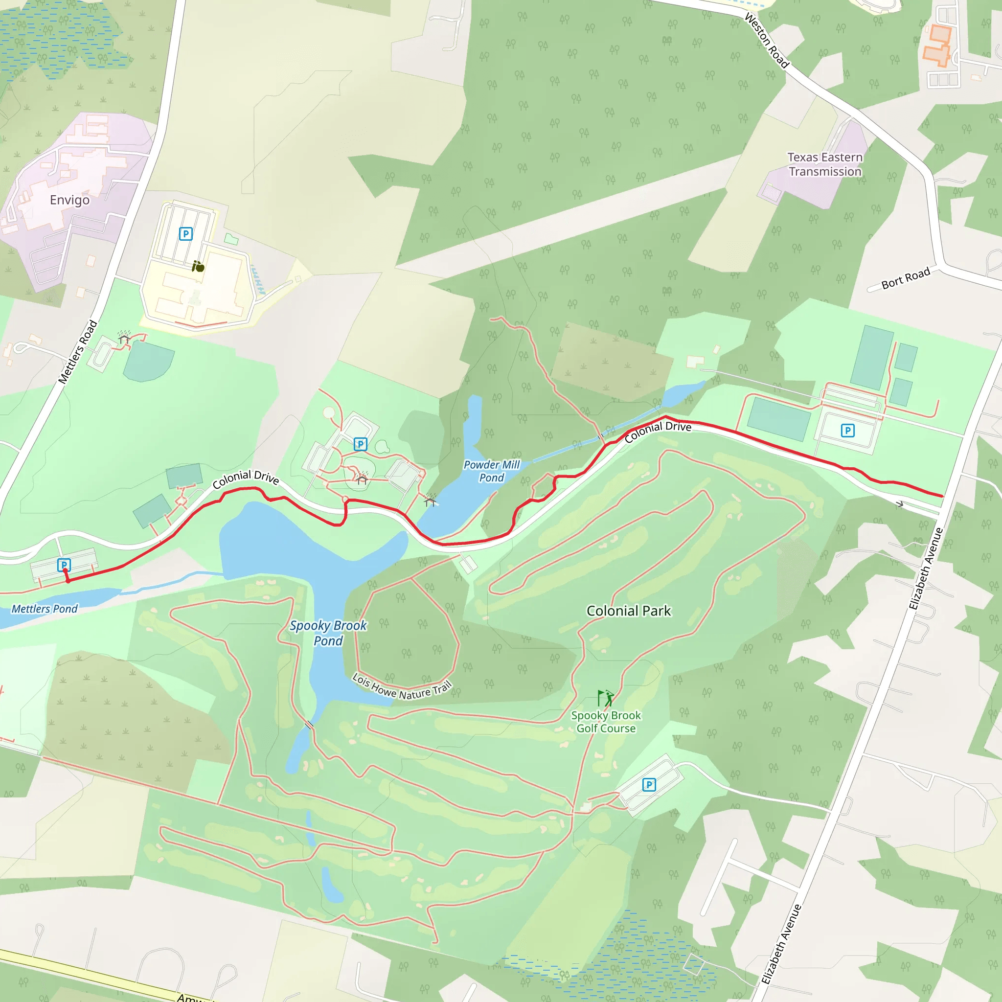 Colonial Drive Walk along mobile static map