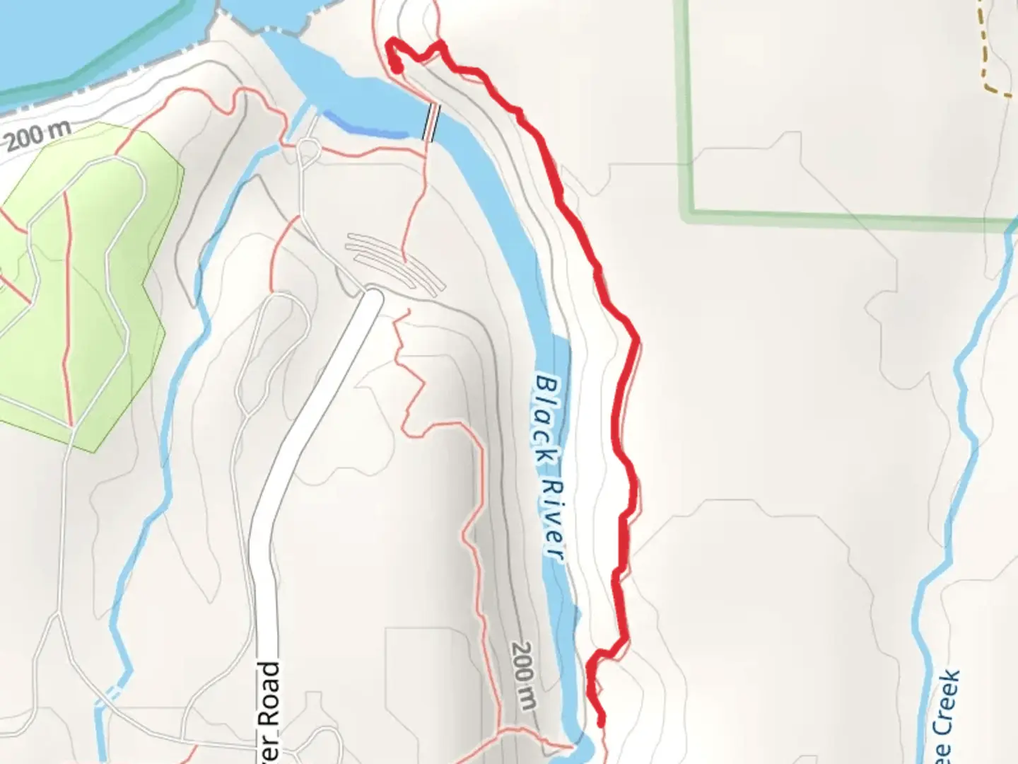An image depicting the trail Black River via North Country Trail Out and Back and its surrounding area.