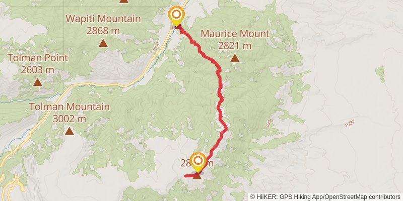 Mount Maurice Trail stage 2 Map