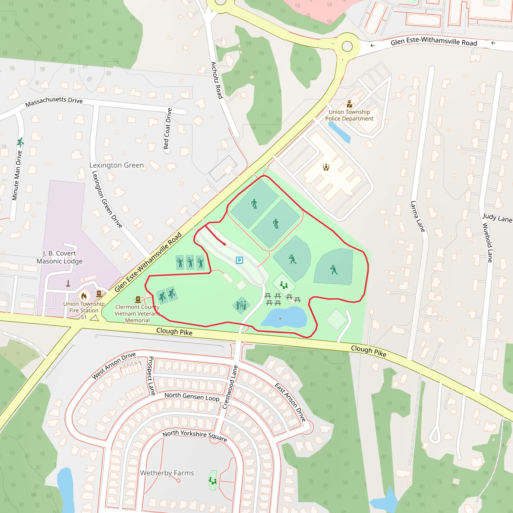Veteran’s Park Loop mobile static map