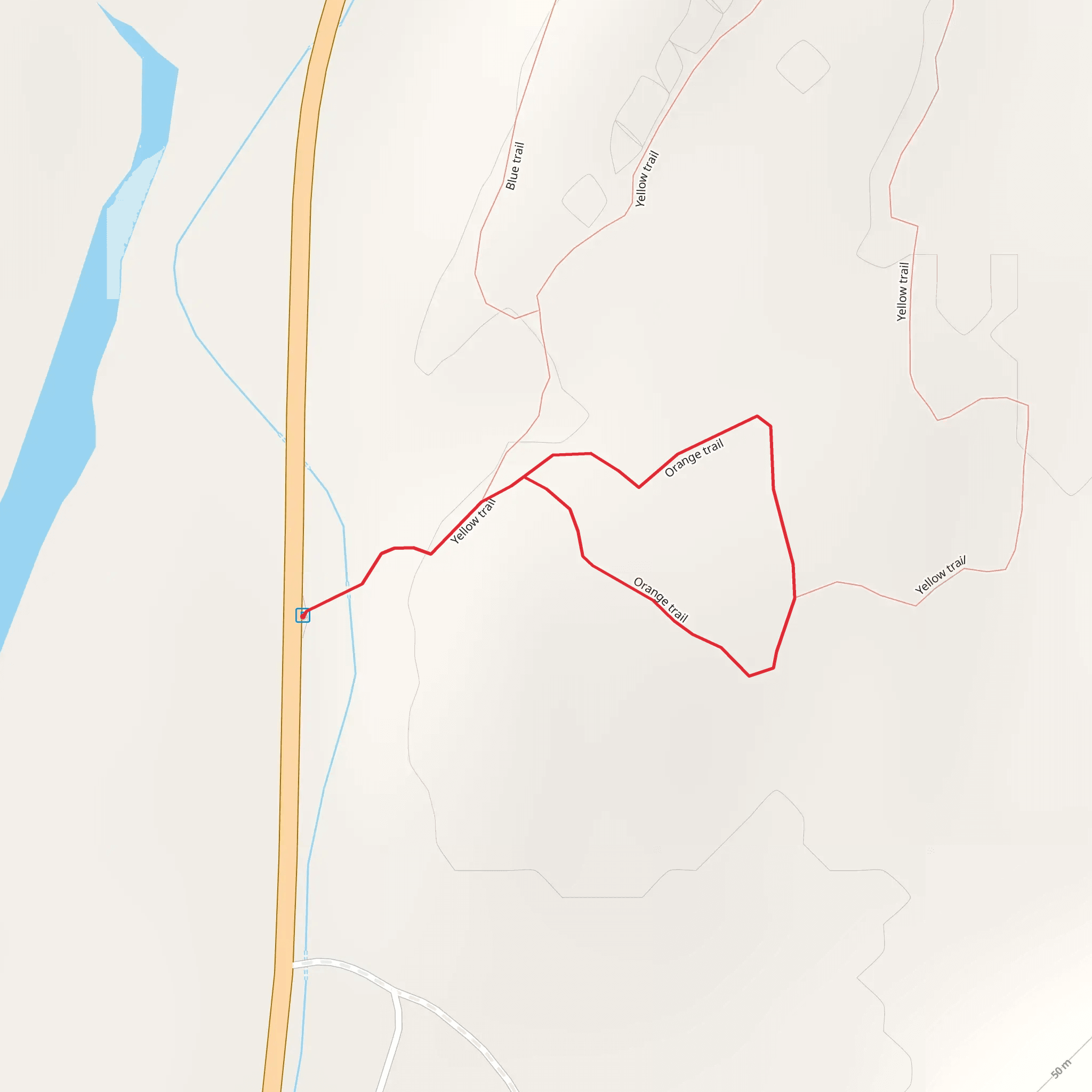 Denton Sanctuary - Orange Trail mobile static map