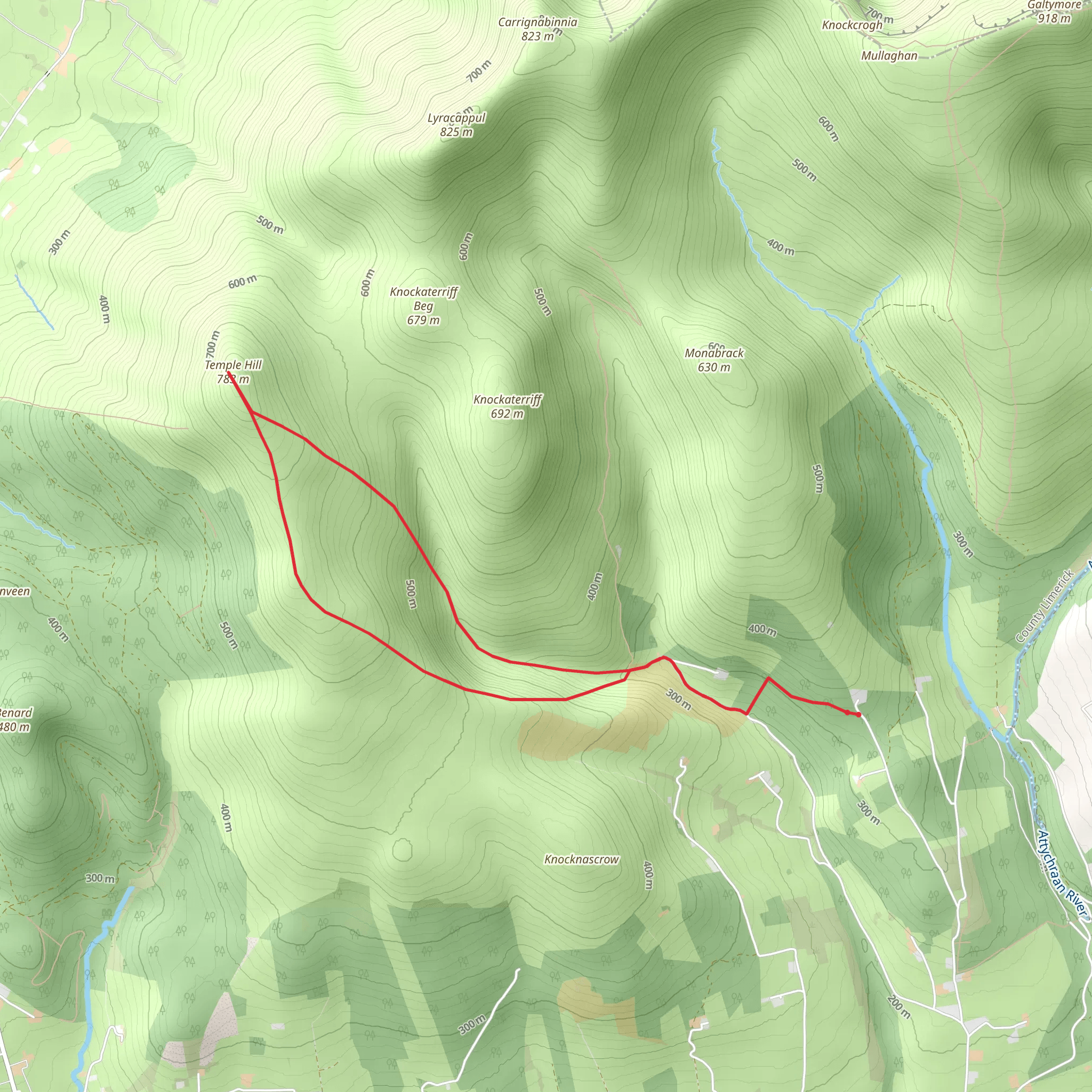 Temple Hill Loop mobile static map