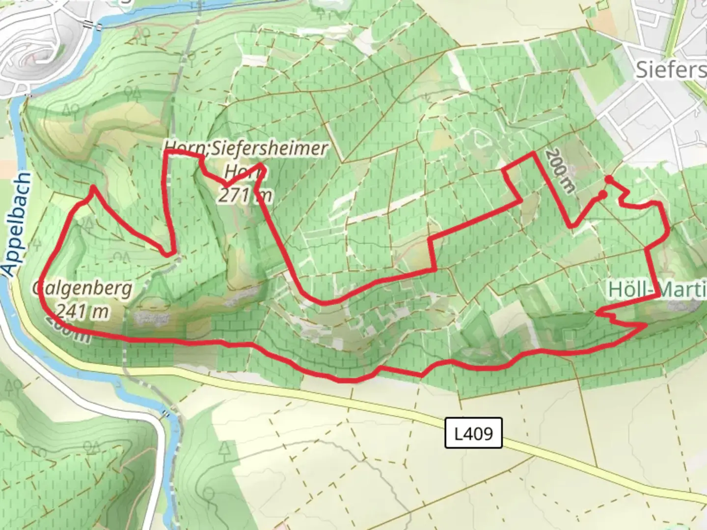 An image depicting the trail Hiwweltour Heideblick and its surrounding area.