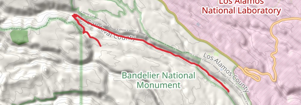 Bandelier Wilderness Trail stage 2 Map