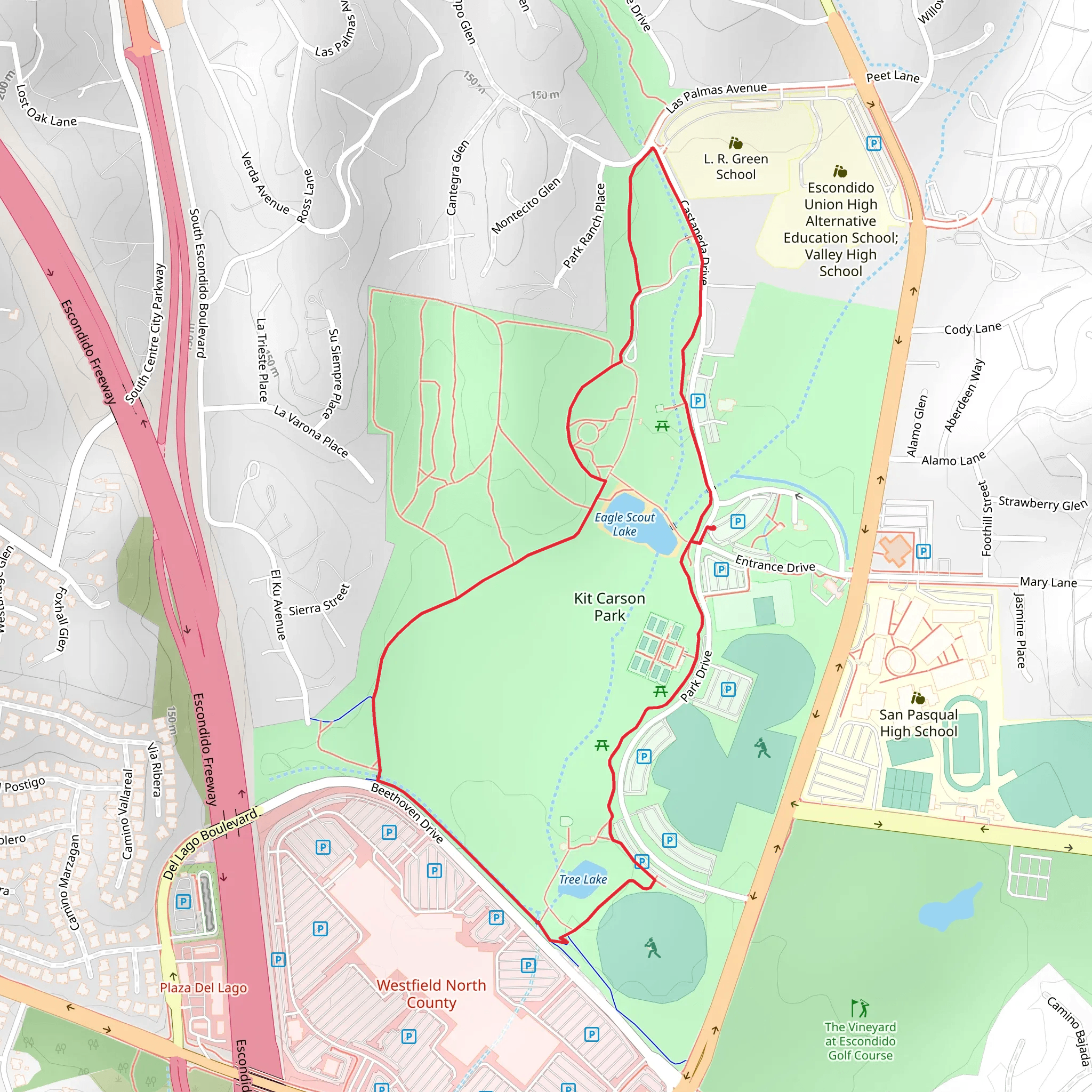 Tree Lake and Eagle Scout Lake Loop mobile static map
