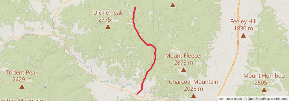 American Perimeter Trail - Rocky Mountains Primary stage 103 Map