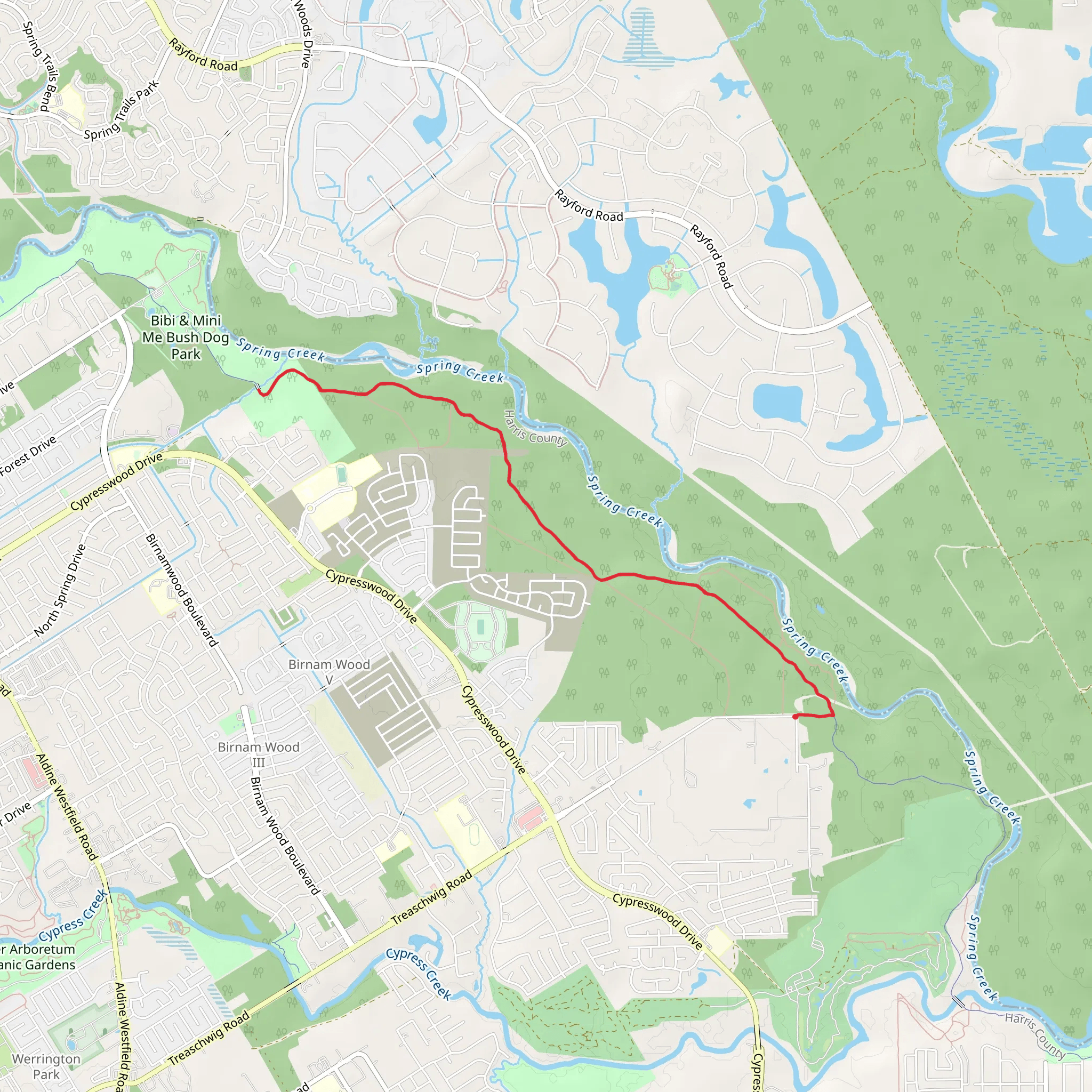 Spring Creek Trail mobile static map