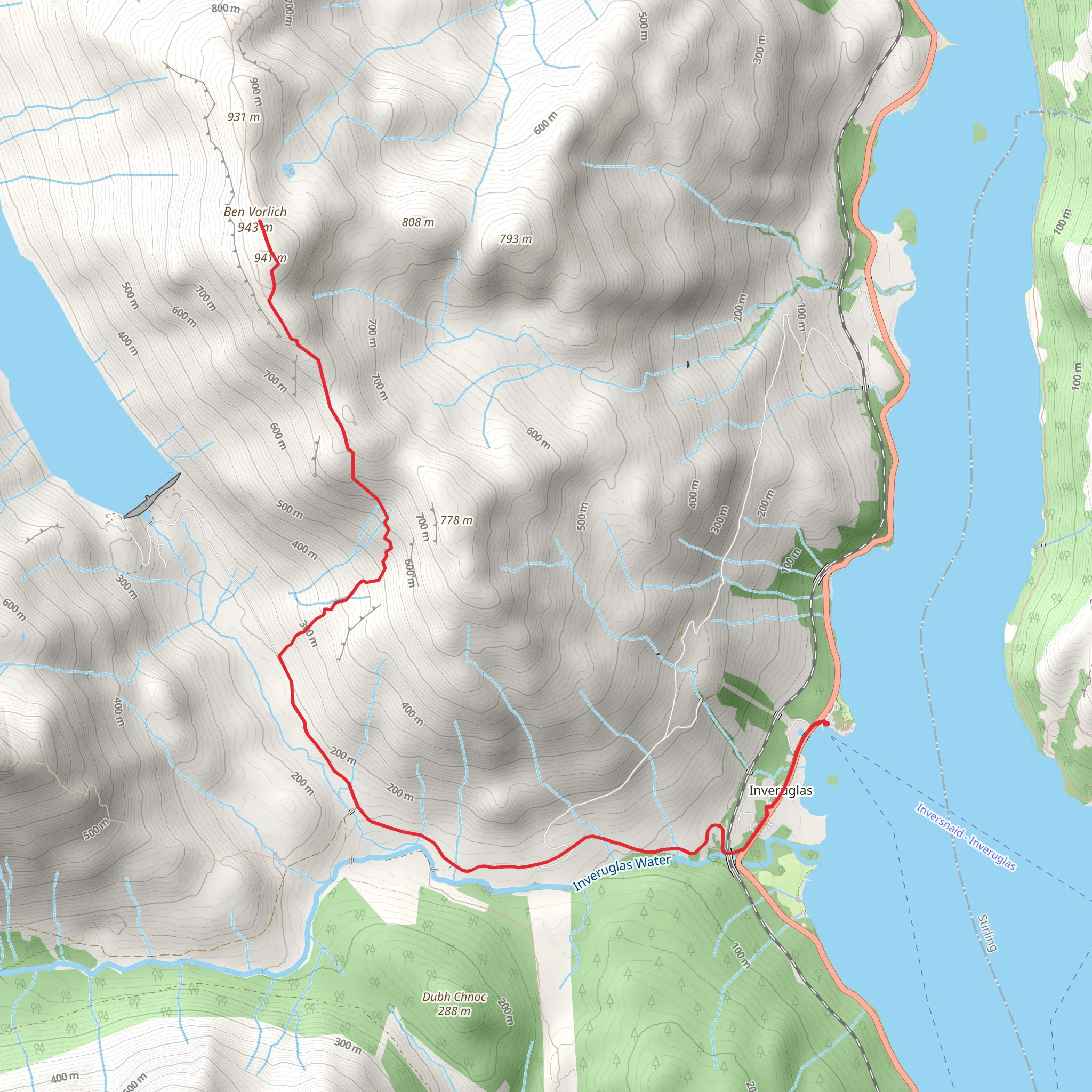Ben Vorlich - Loch Lomond mobile static map