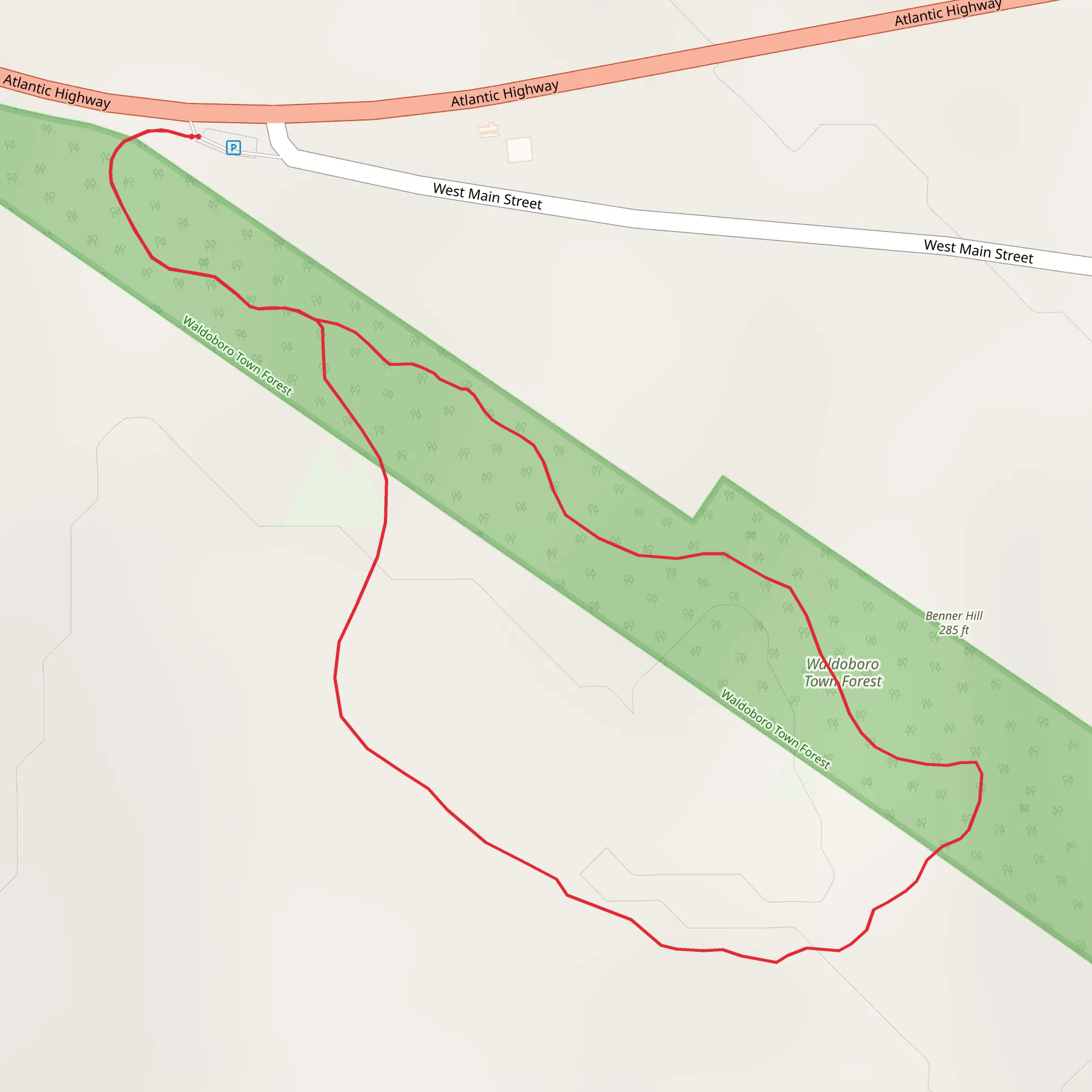 Benner Hill Loop mobile static map