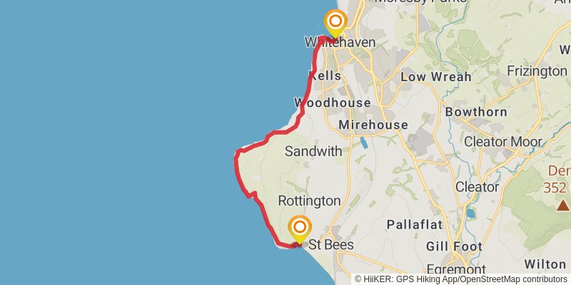 Cumbria Coastal Way stage 10 Map