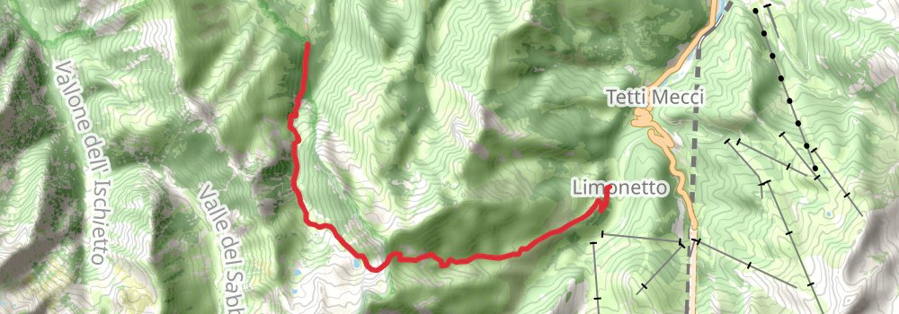 Grande Traversata delle Alpi stage 58 Map