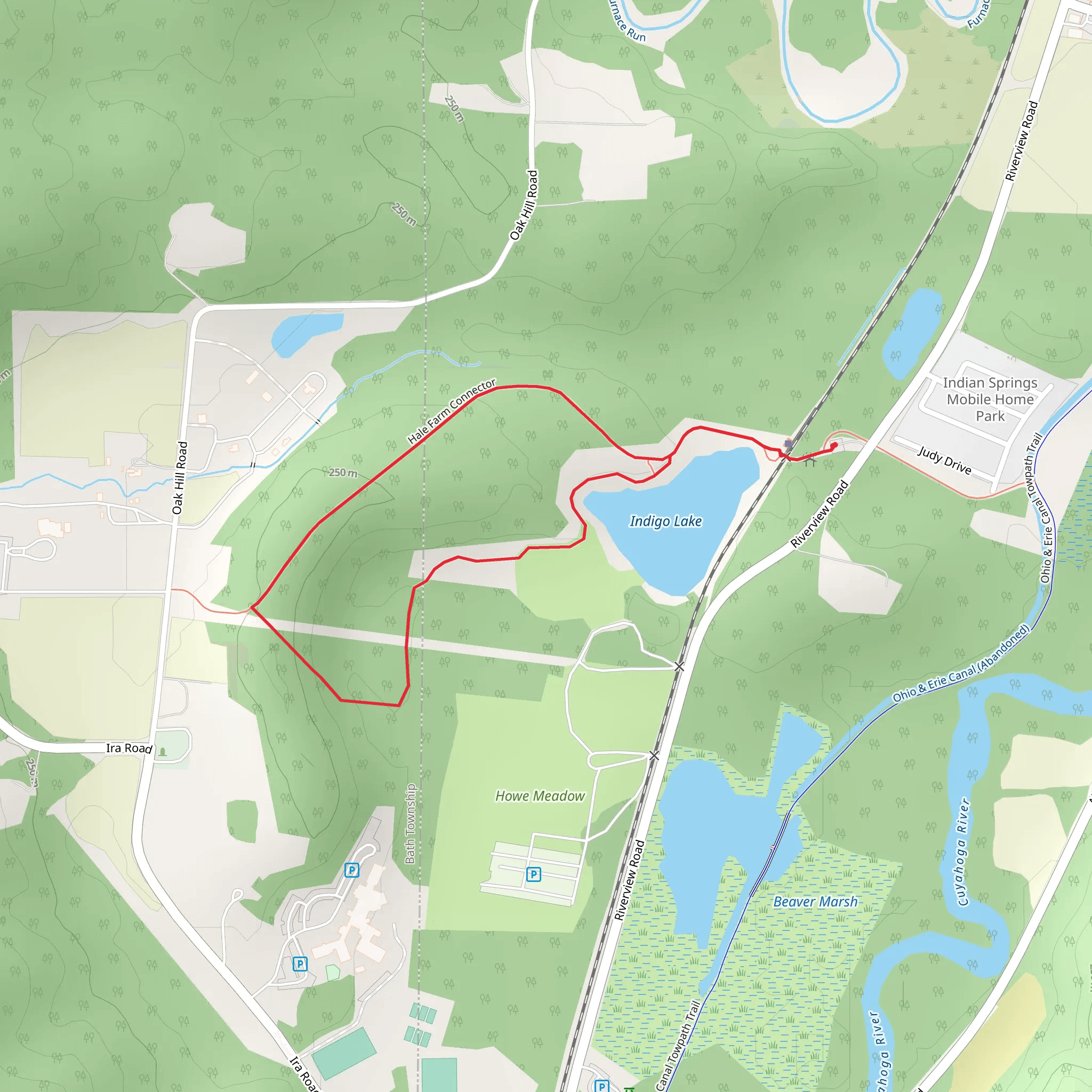 Hale Farm Connector Loop - Indigo Lake mobile static map