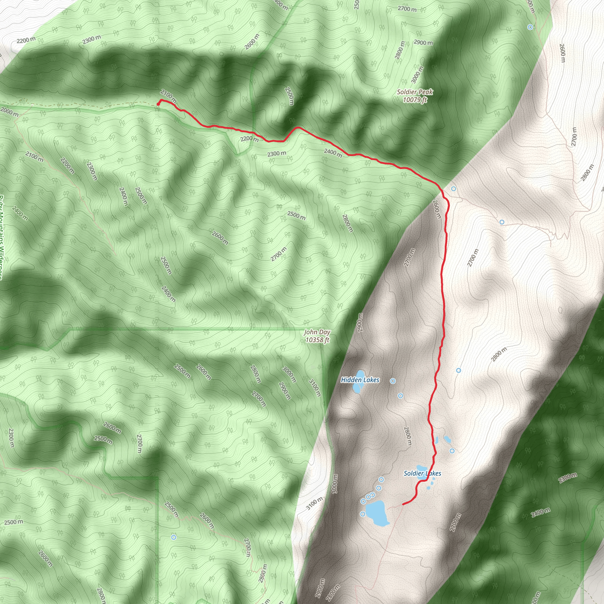 Soilder Lake Trail mobile static map