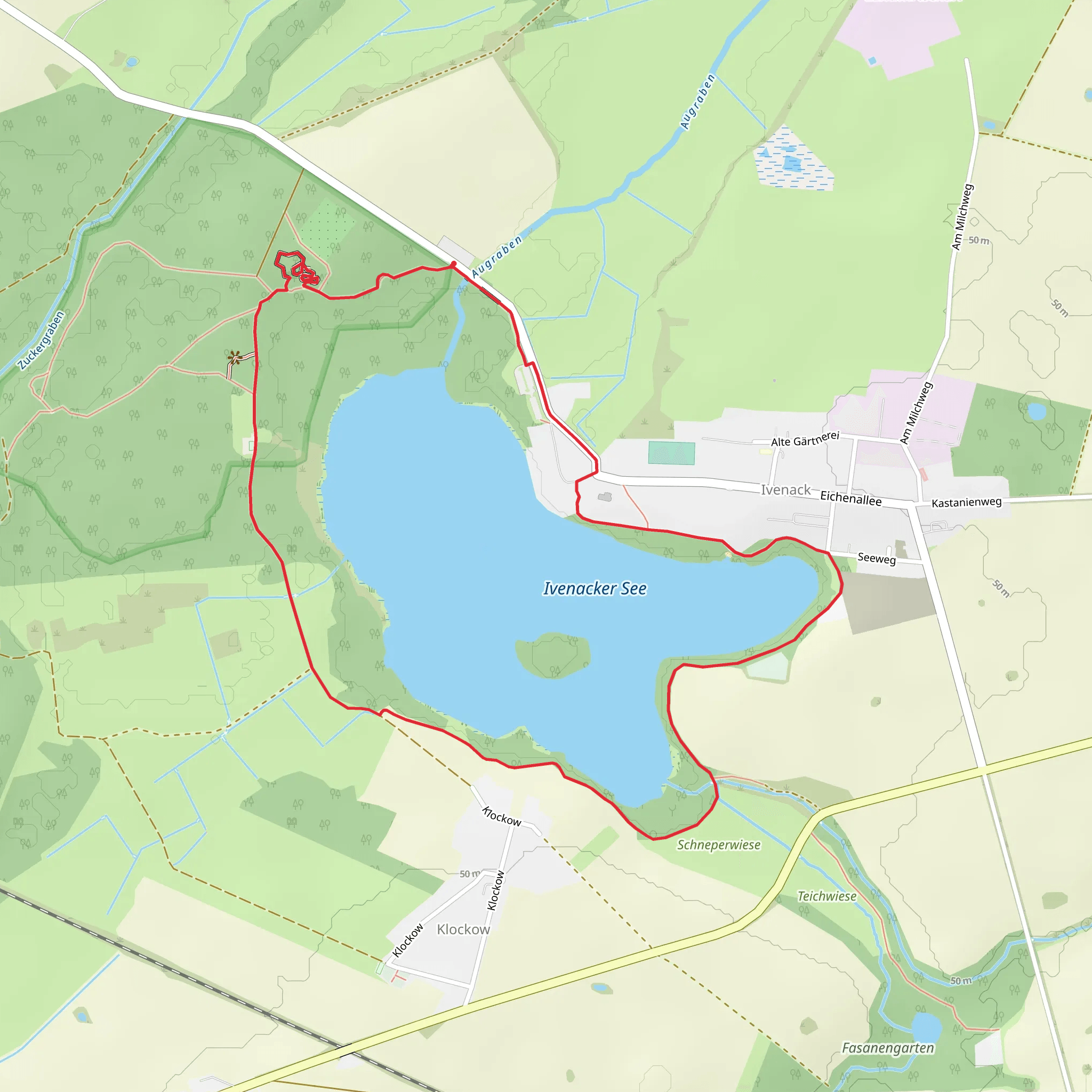 Ivenacker See Loop mobile static map