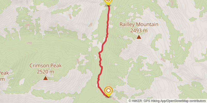 Youngs Creek via Lodgepole Trail stage 2 Map