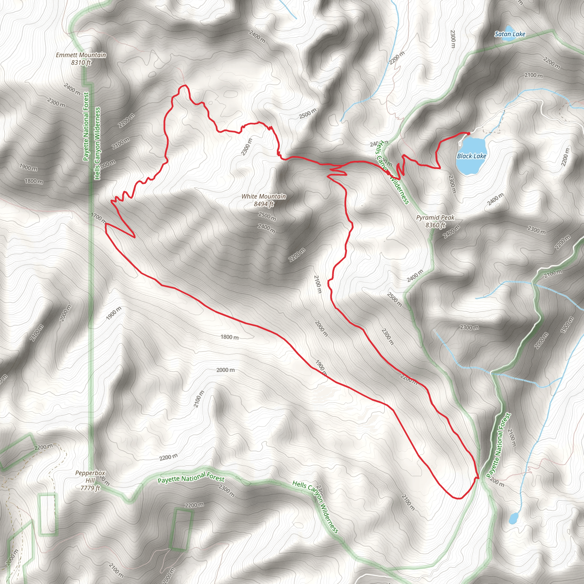 Lake Creek, Deep Creek and Horse Pasture Basin Loop mobile static map