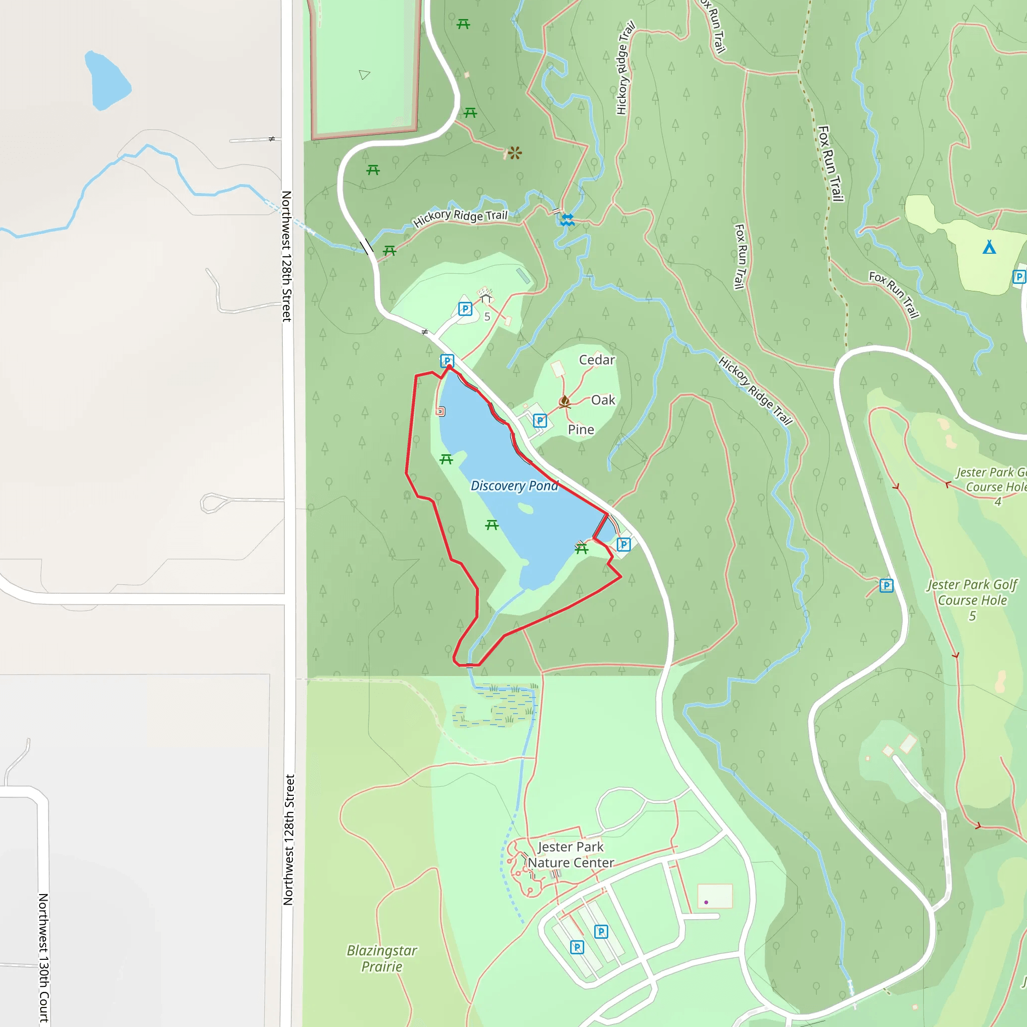 Discovery Pond Loop mobile static map