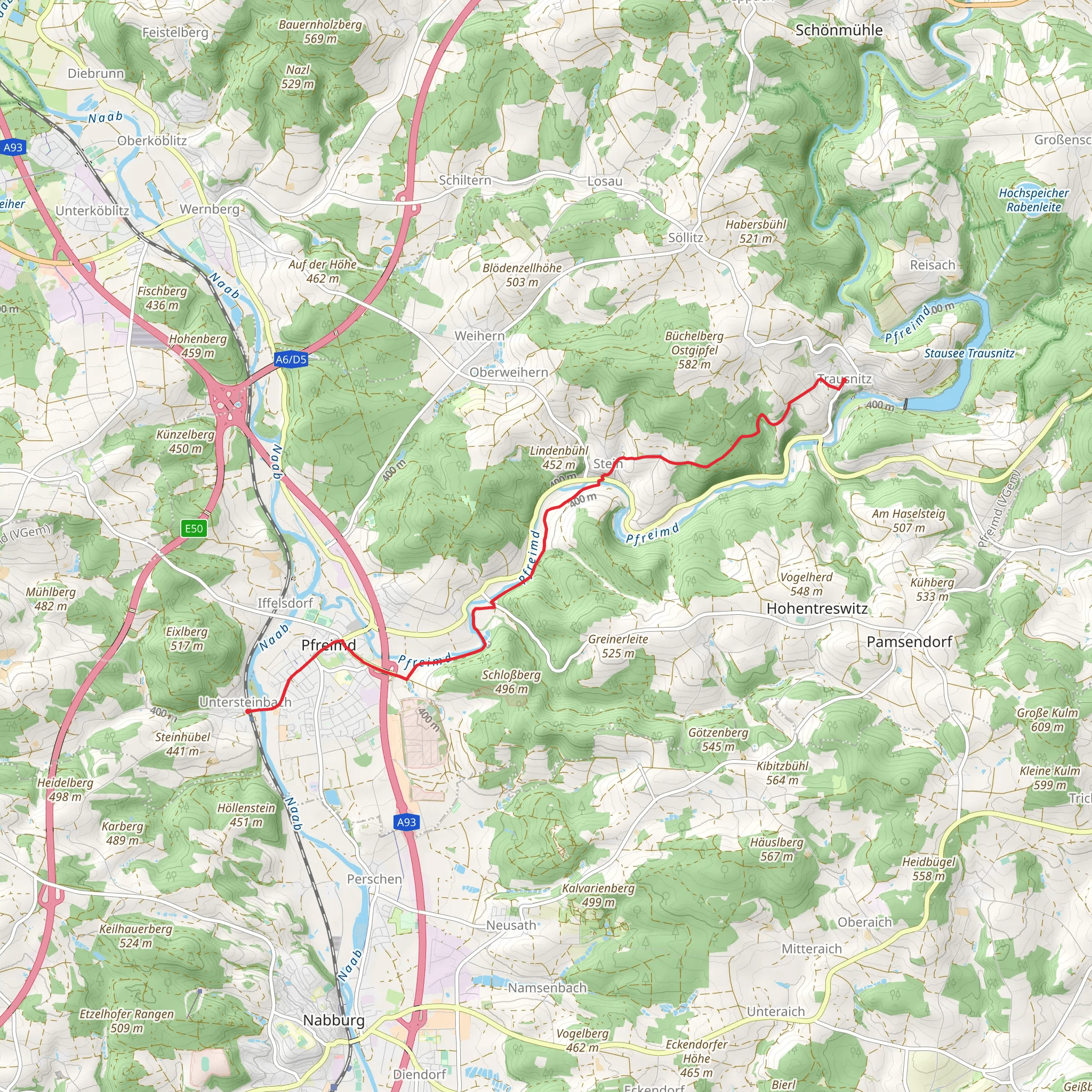 Pfeimid-Trausnitz mobile static map