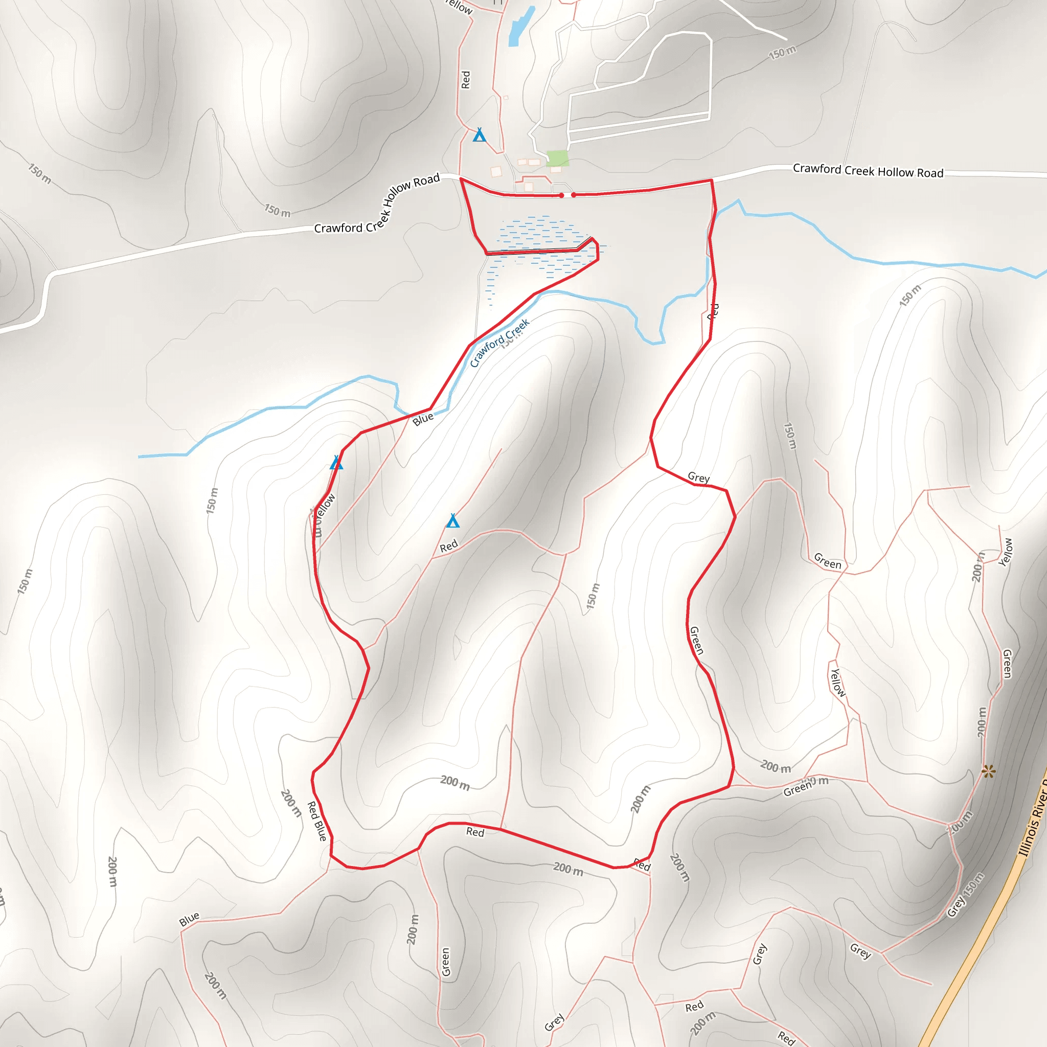 Crawford Creek Hollow Road Loop - South mobile static map
