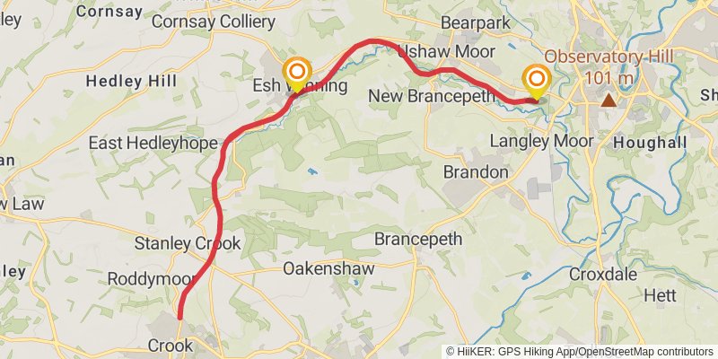 Deerness Valley Railway Path stage 2 Map