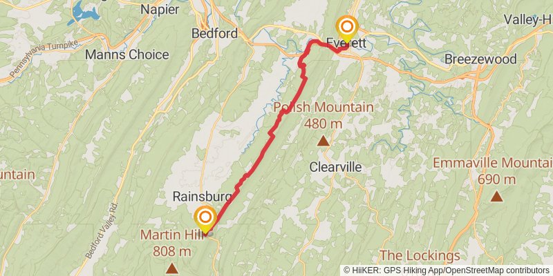 Mid State Trail - Pennsylvania stage 2 Map