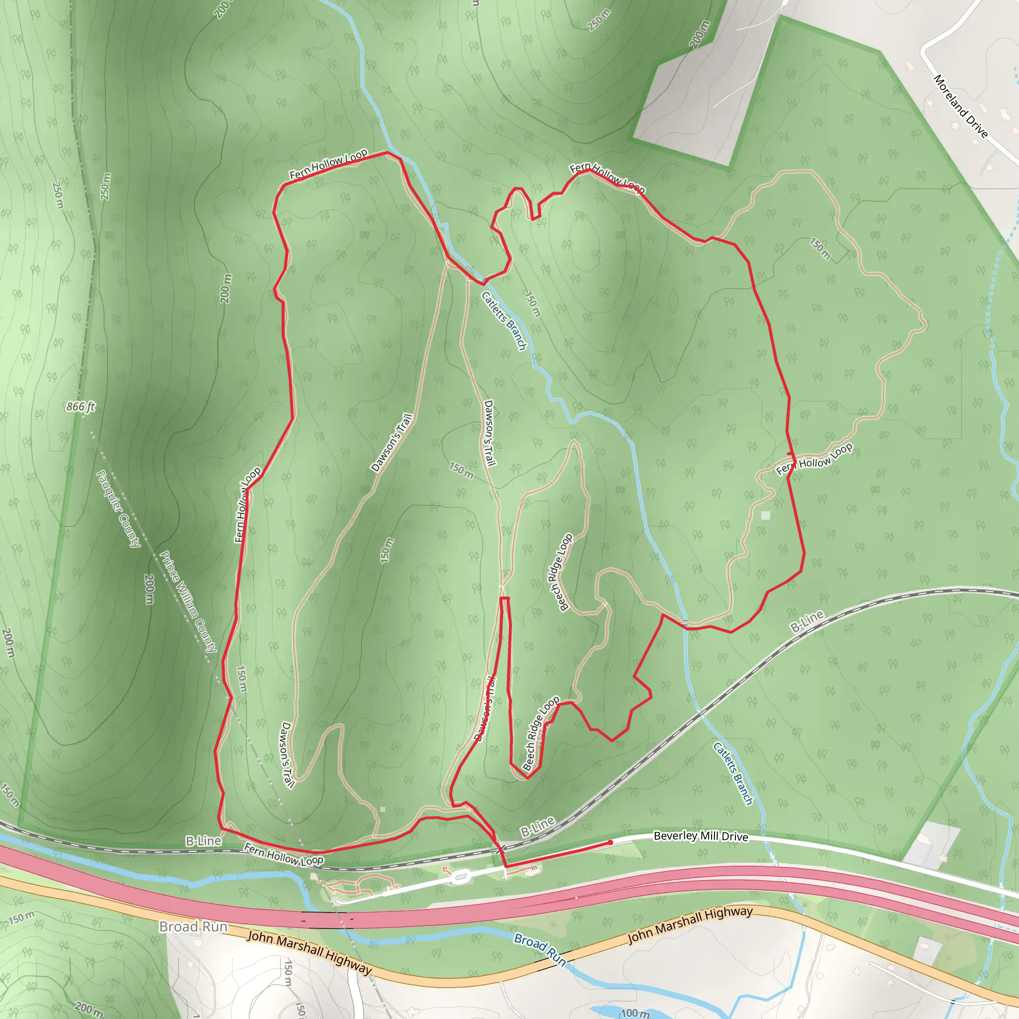 Fern Hollow Loop mobile static map