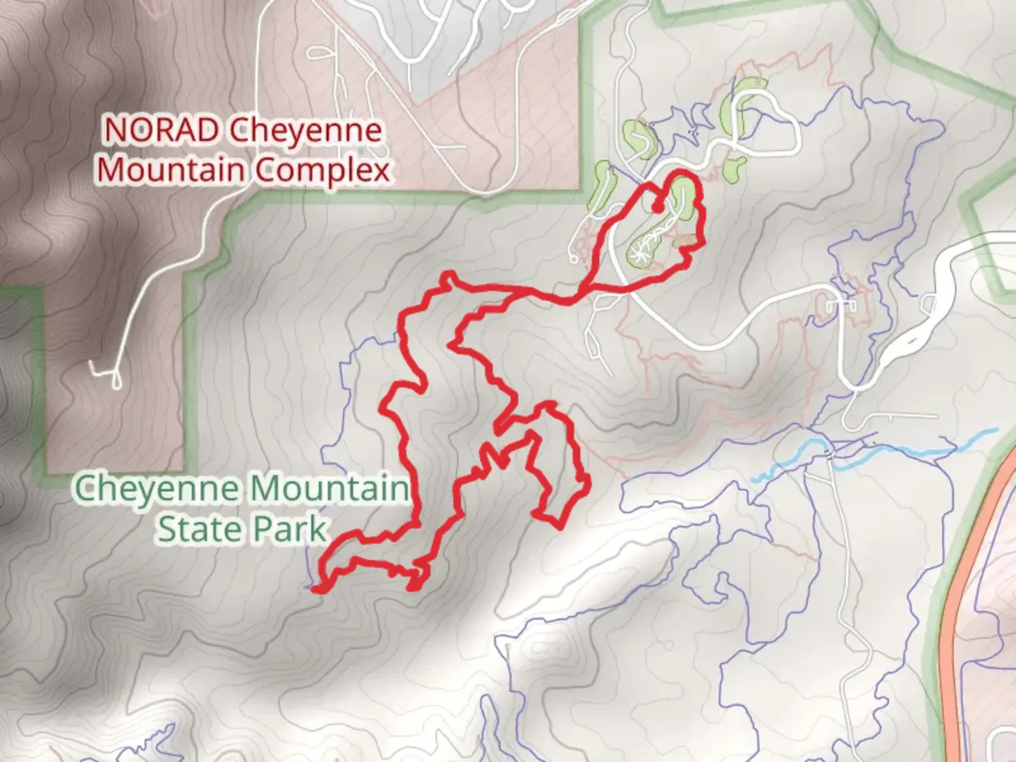 An image depicting the trail Blackmer Loop and its surrounding area.