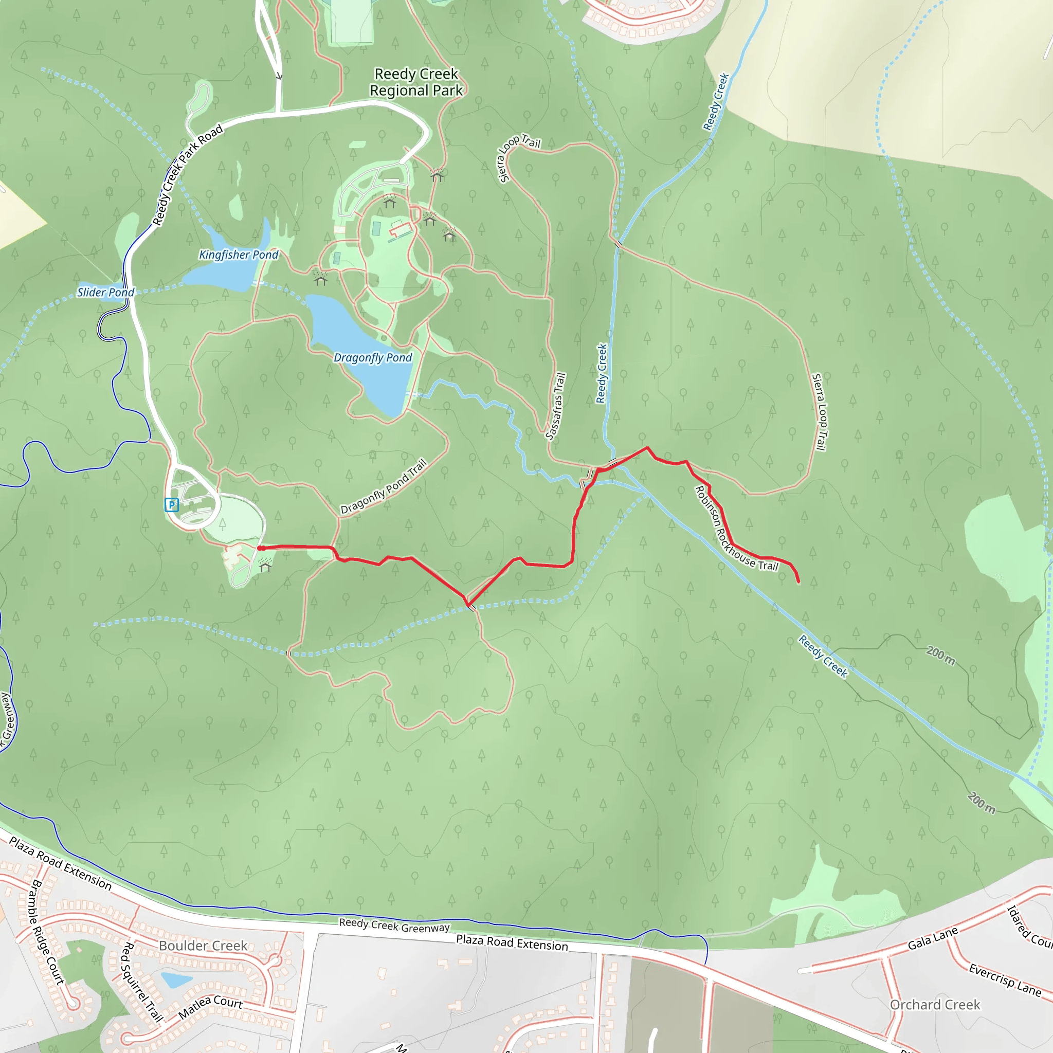 Umbrella Tree Trail and South Fork Trail mobile static map