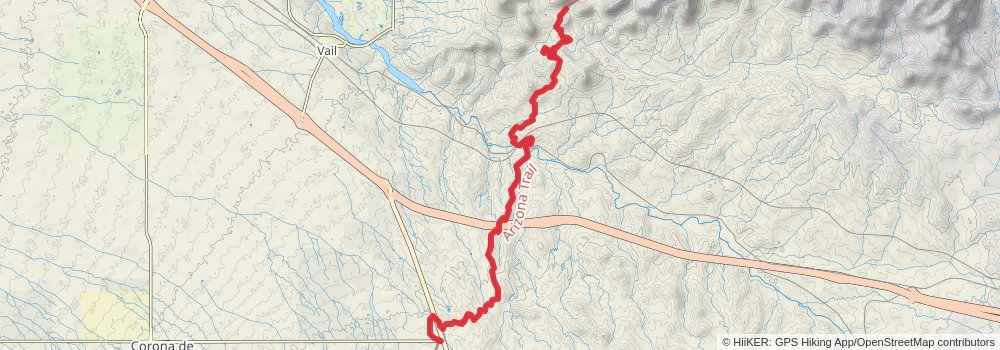 Arizona Trail stage 11 Map