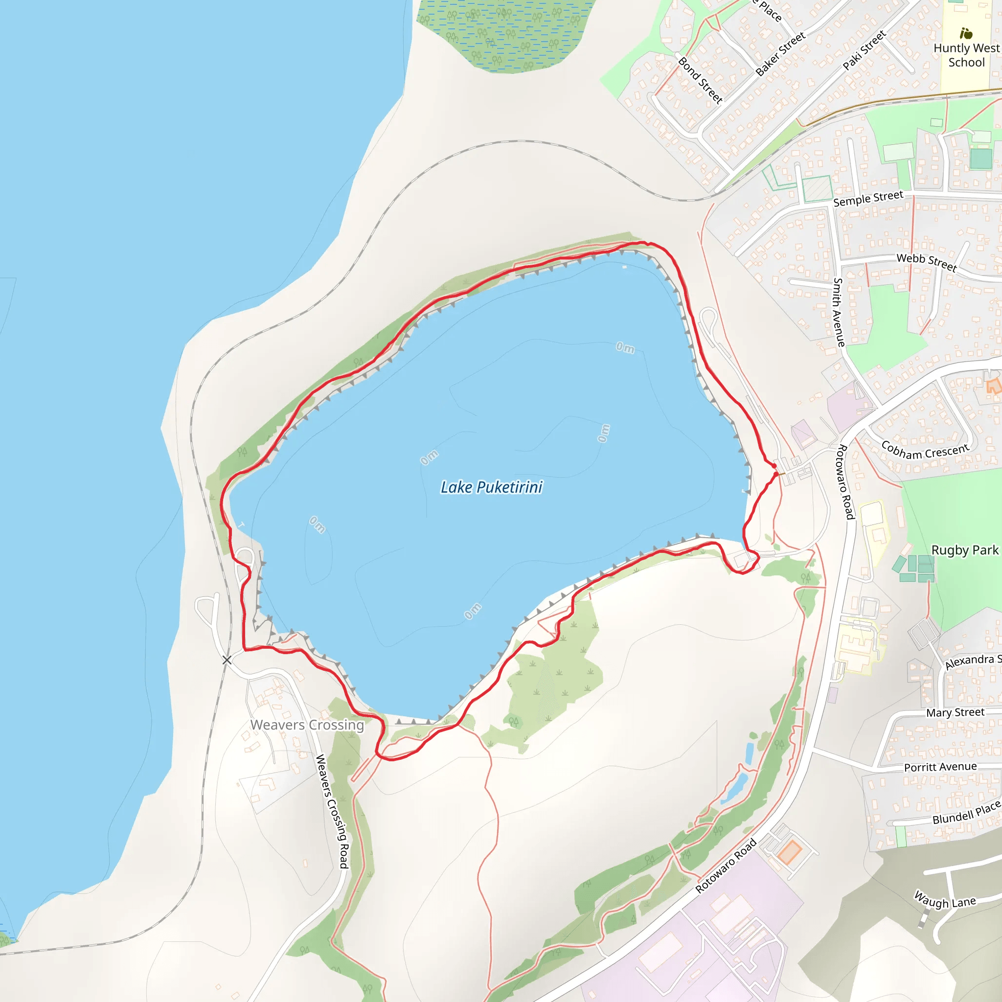 Lake Puketirini Walk mobile static map