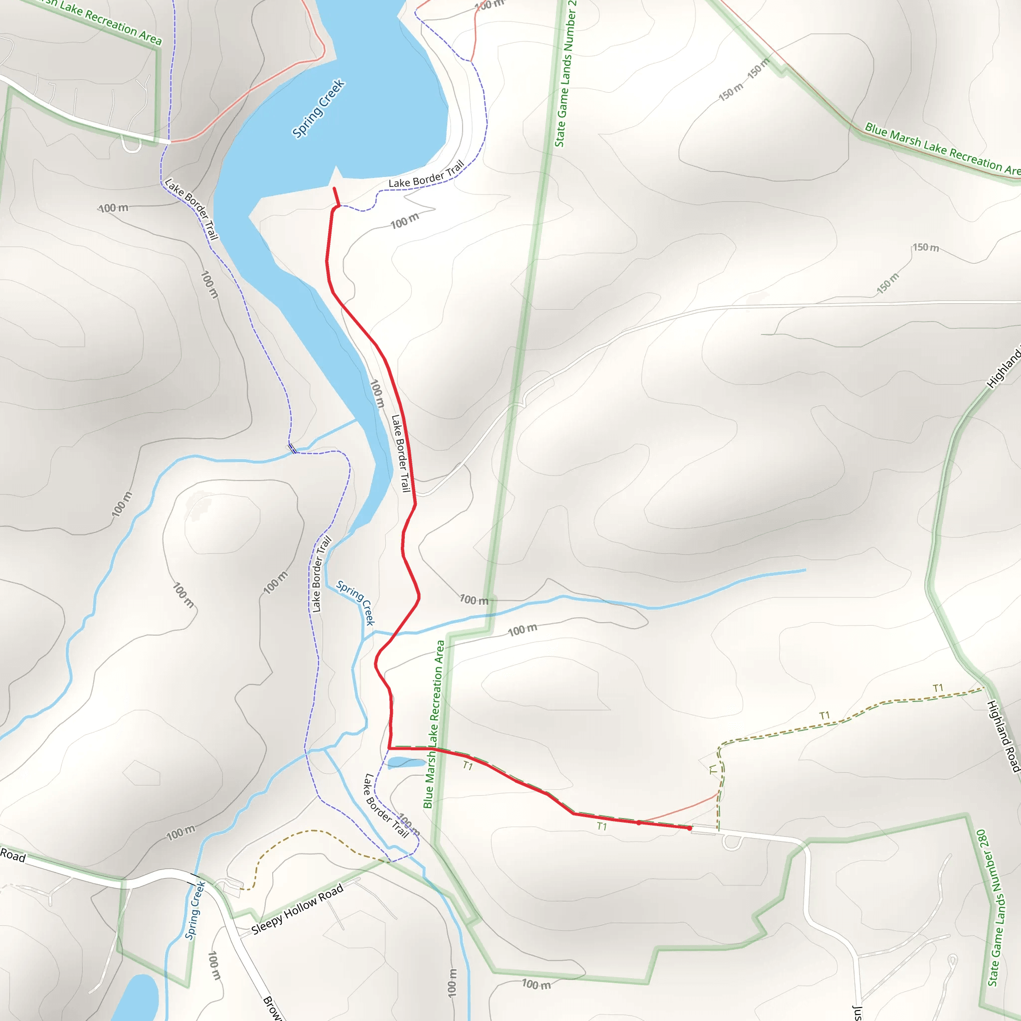 Spring Creek from Justa Road mobile static map