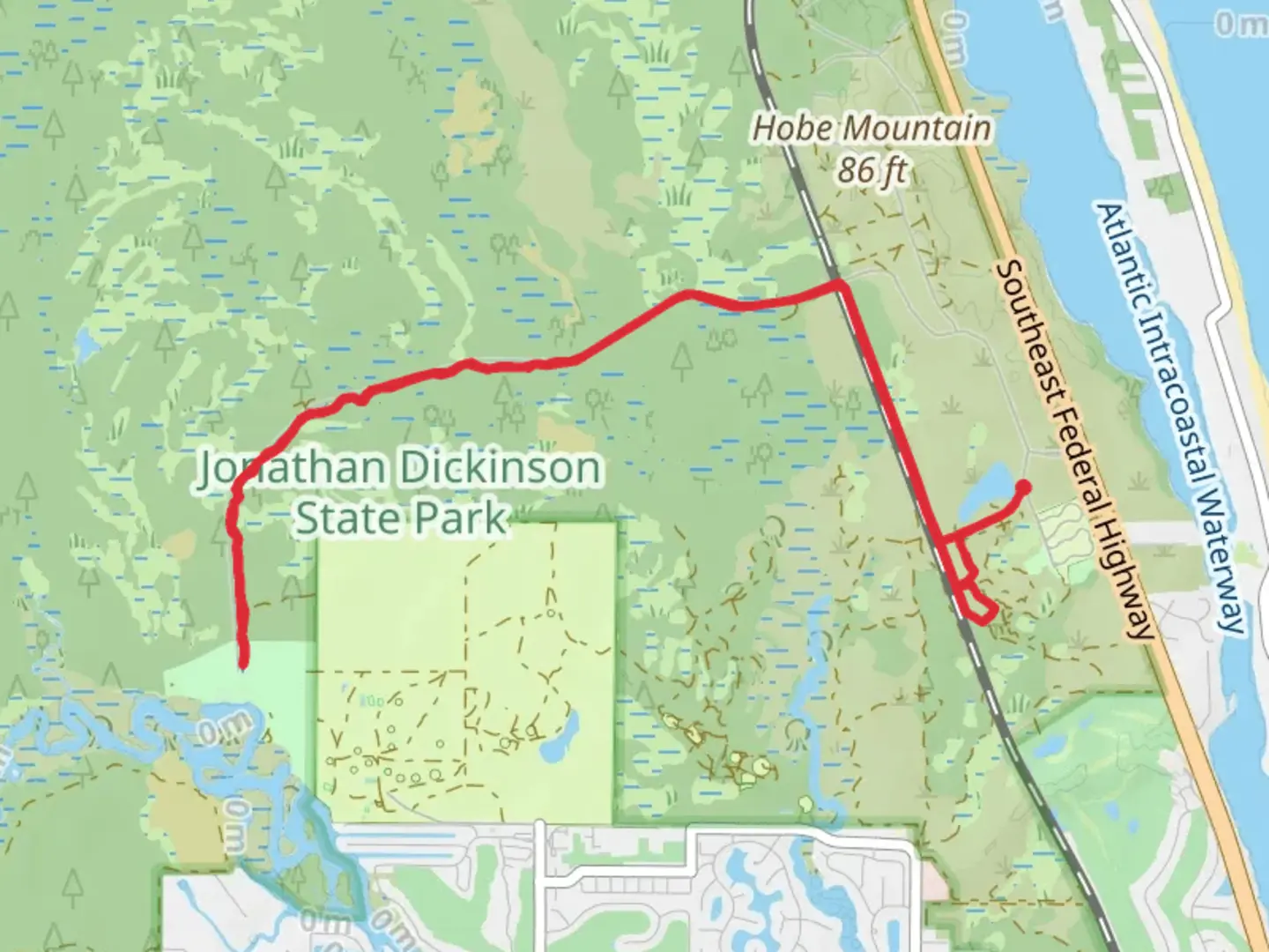An image depicting the trail Green Trail - JDSP and its surrounding area.