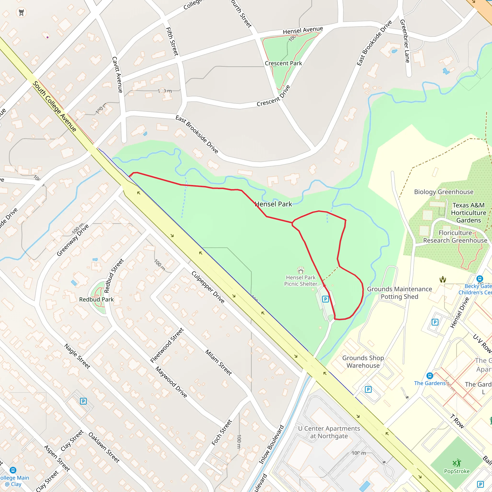 Hensel Park Loop mobile static map