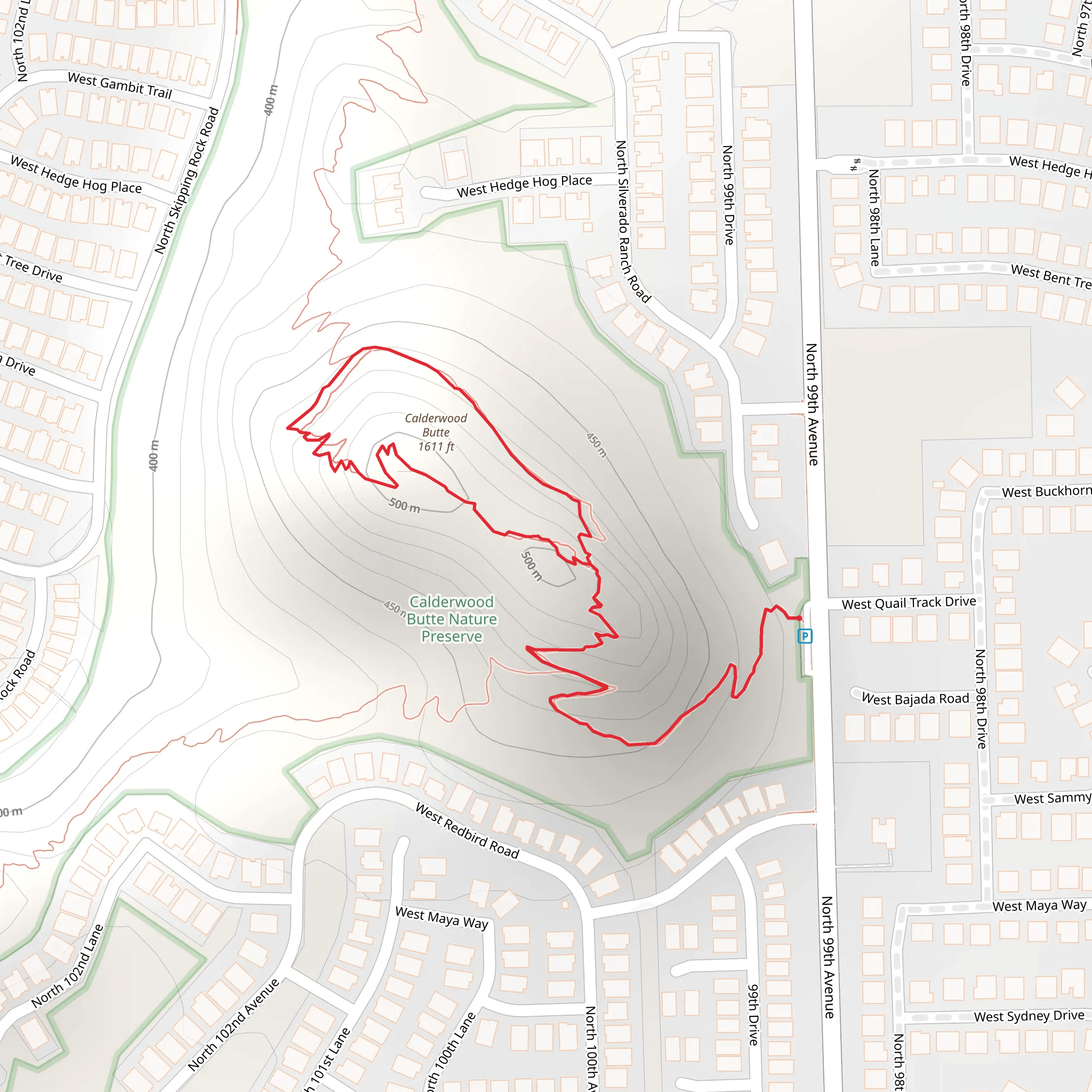 Calderwood Butte Loop mobile static map
