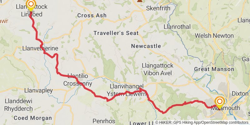 Holyhead to Chepstow Walk stage 30 Map