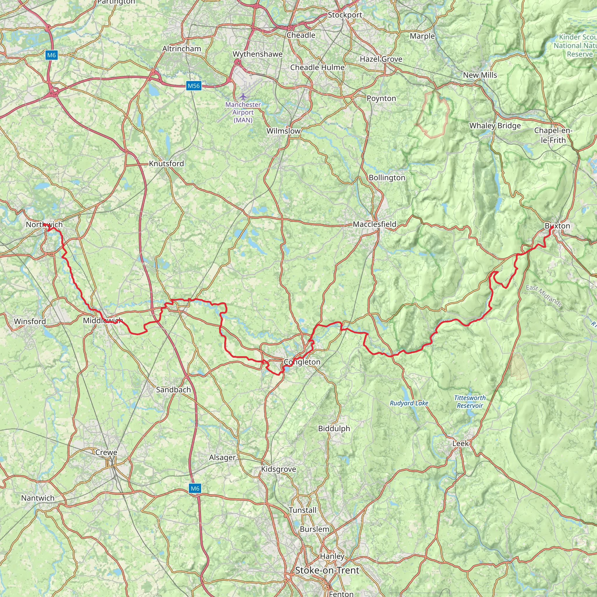 Dane Valley Way mobile static map
