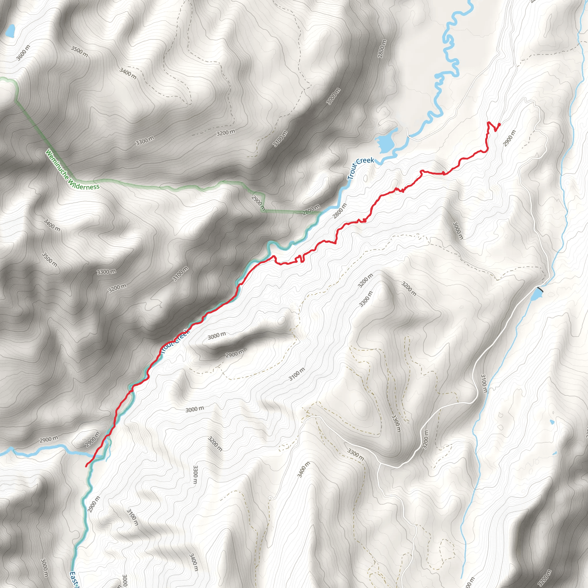 Trout Creek Trail mobile static map