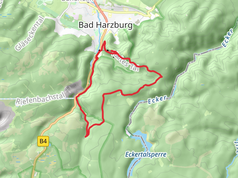 Großer Burgberg, Tiefe Kohlstelle and Radau via Harzklub Weg